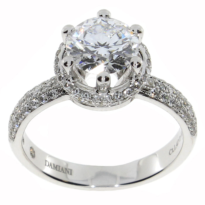 Oro Bianco Anello Pavè Diamanti Damiani Damiani Anello