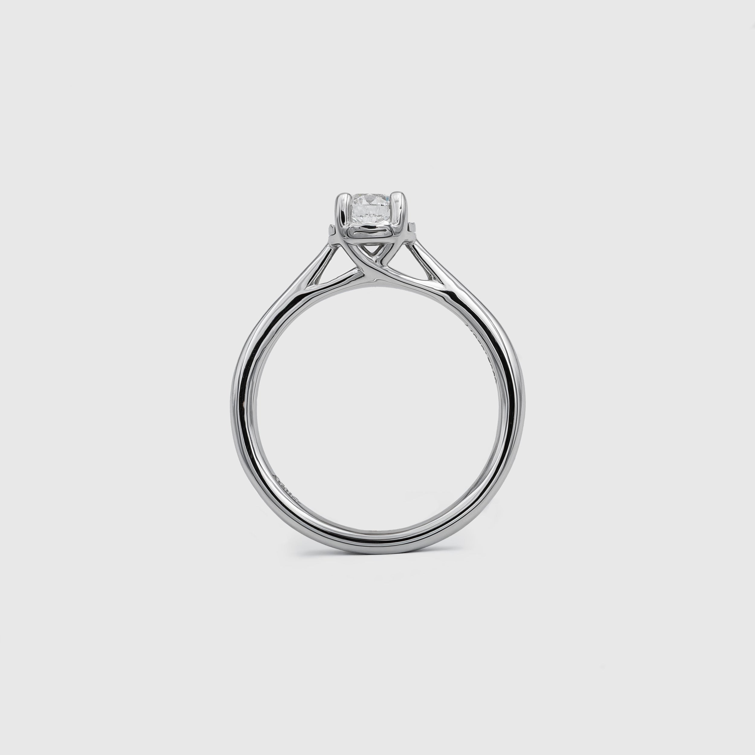 Anello solitario Icon in oro bianco e diamante ct. 0,40 Ferro Atelier