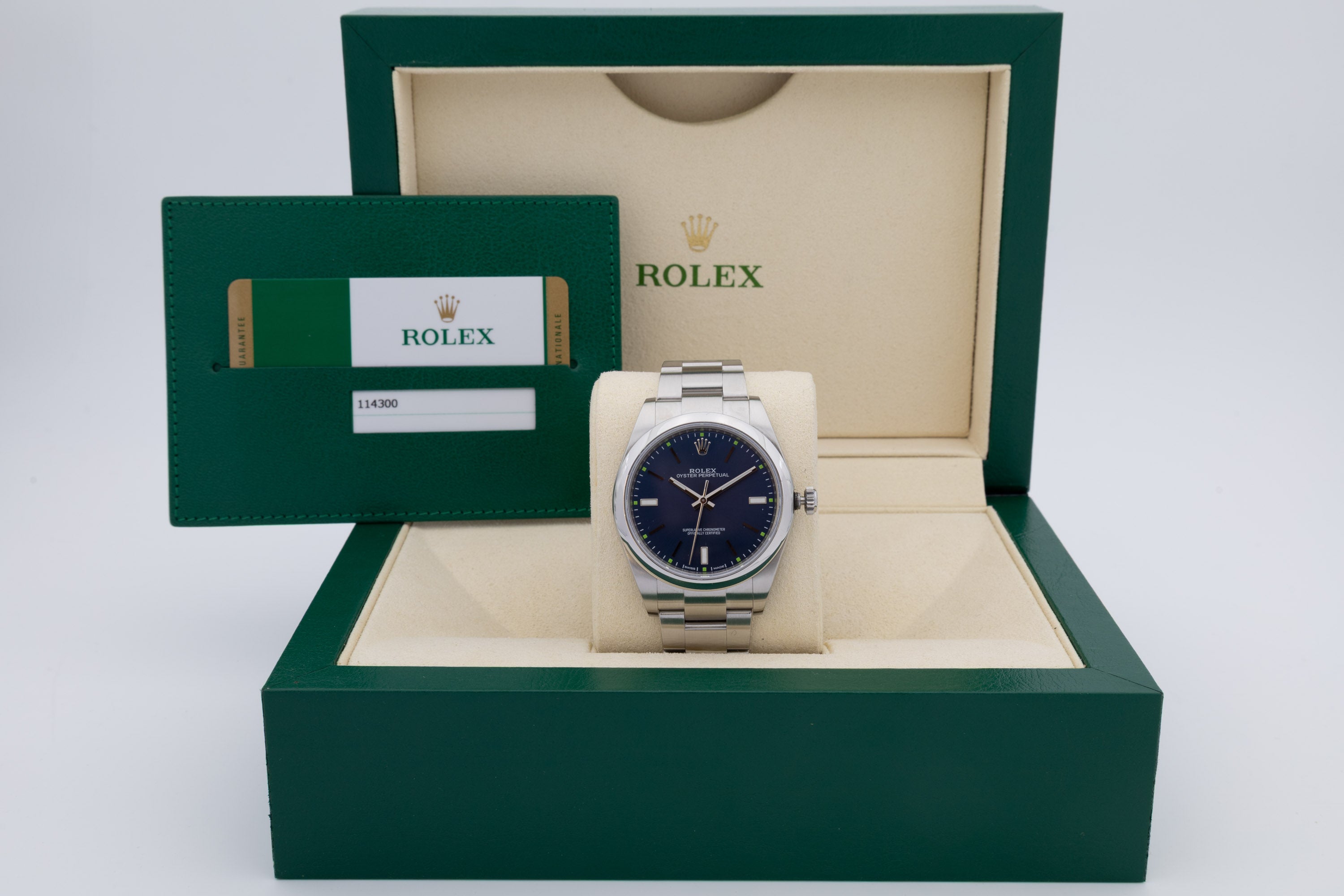 Rolex Oyster Perpetual 114300 Blue Dial 2019