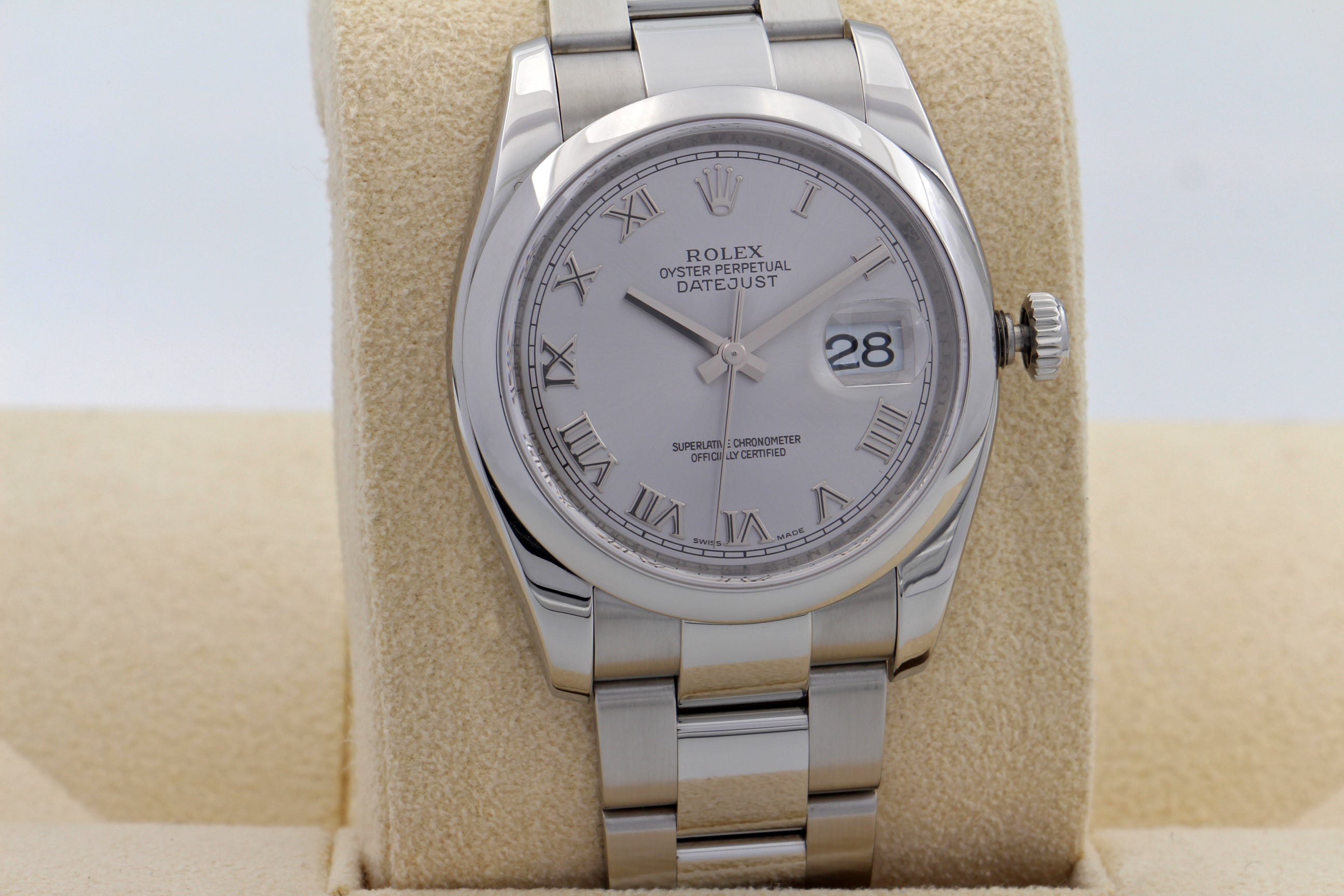 Rolex Datejust 116200 quadrante argento del 2010