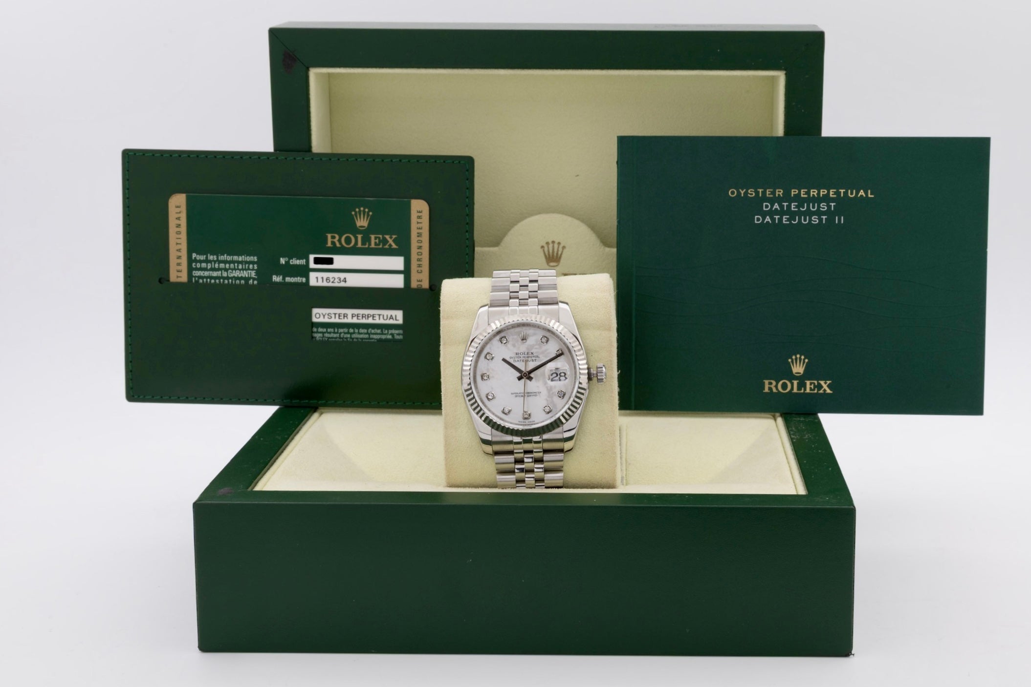 Rolex Datejust 116234 Zifferblatt Blau Roulette aus dem Jahr 2013