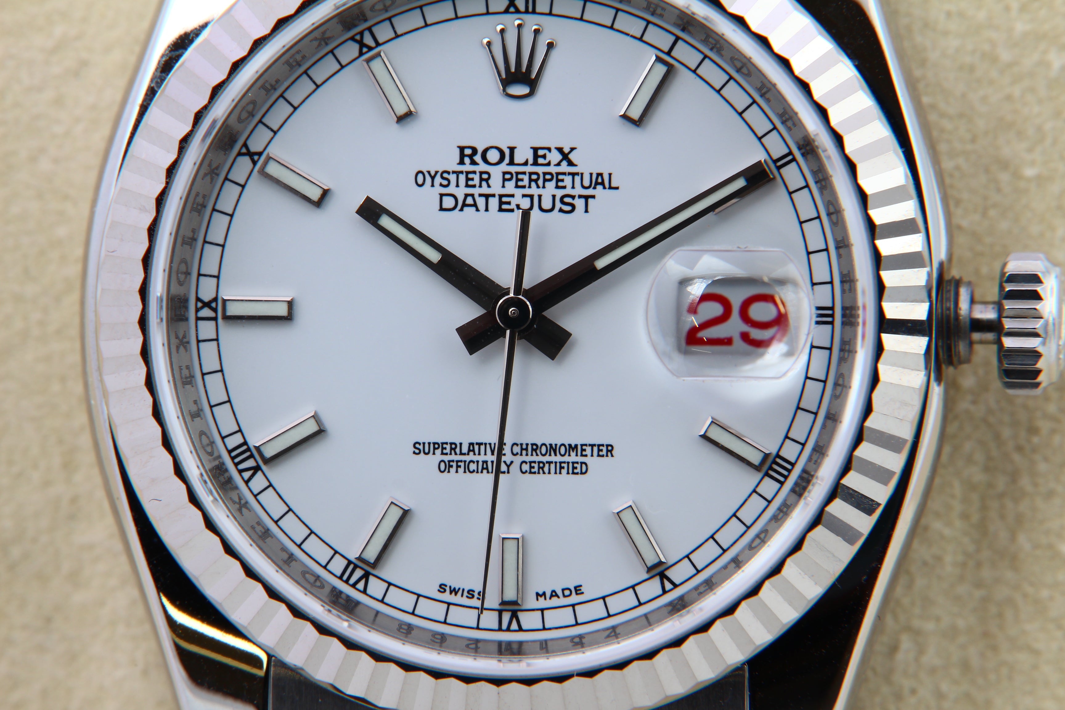 Rolex Datejust 116234 quadrante bianco Roulette del 2007