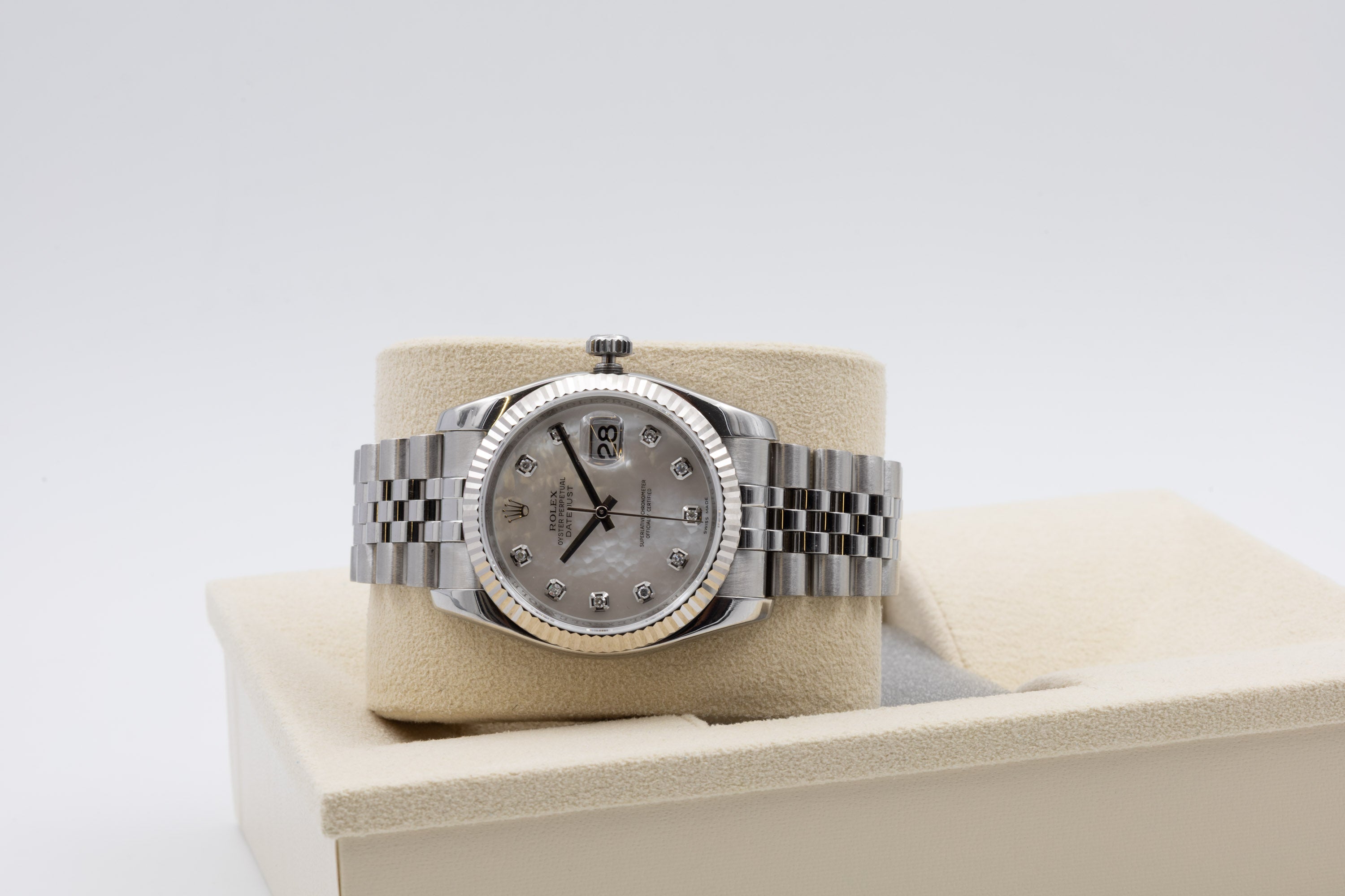 Rolex Datejust 116234 Zifferblatt Blau Roulette aus dem Jahr 2013