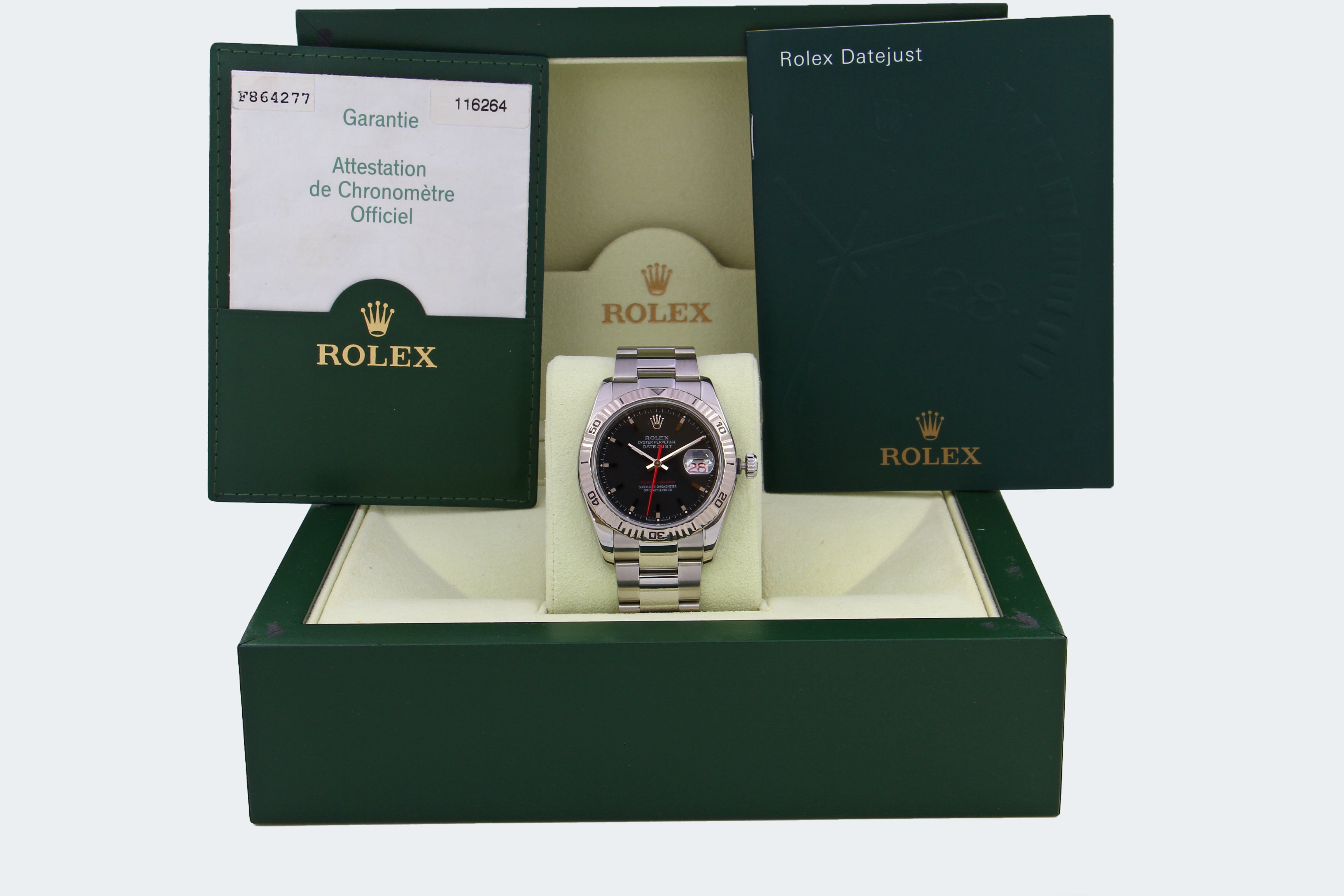 Rolex Turn-O-Graph 116264 black dial from 2005