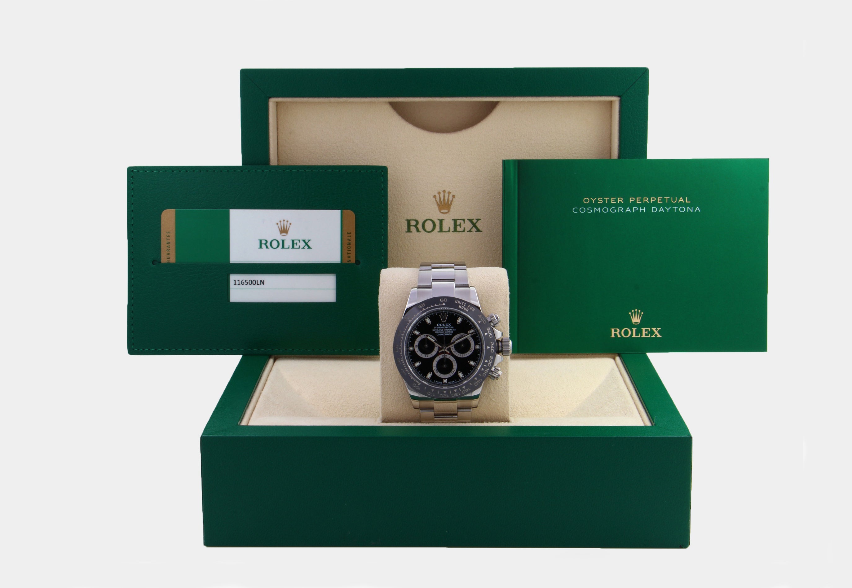 Rolex Daytona 116500LN quadrante nero del 2019