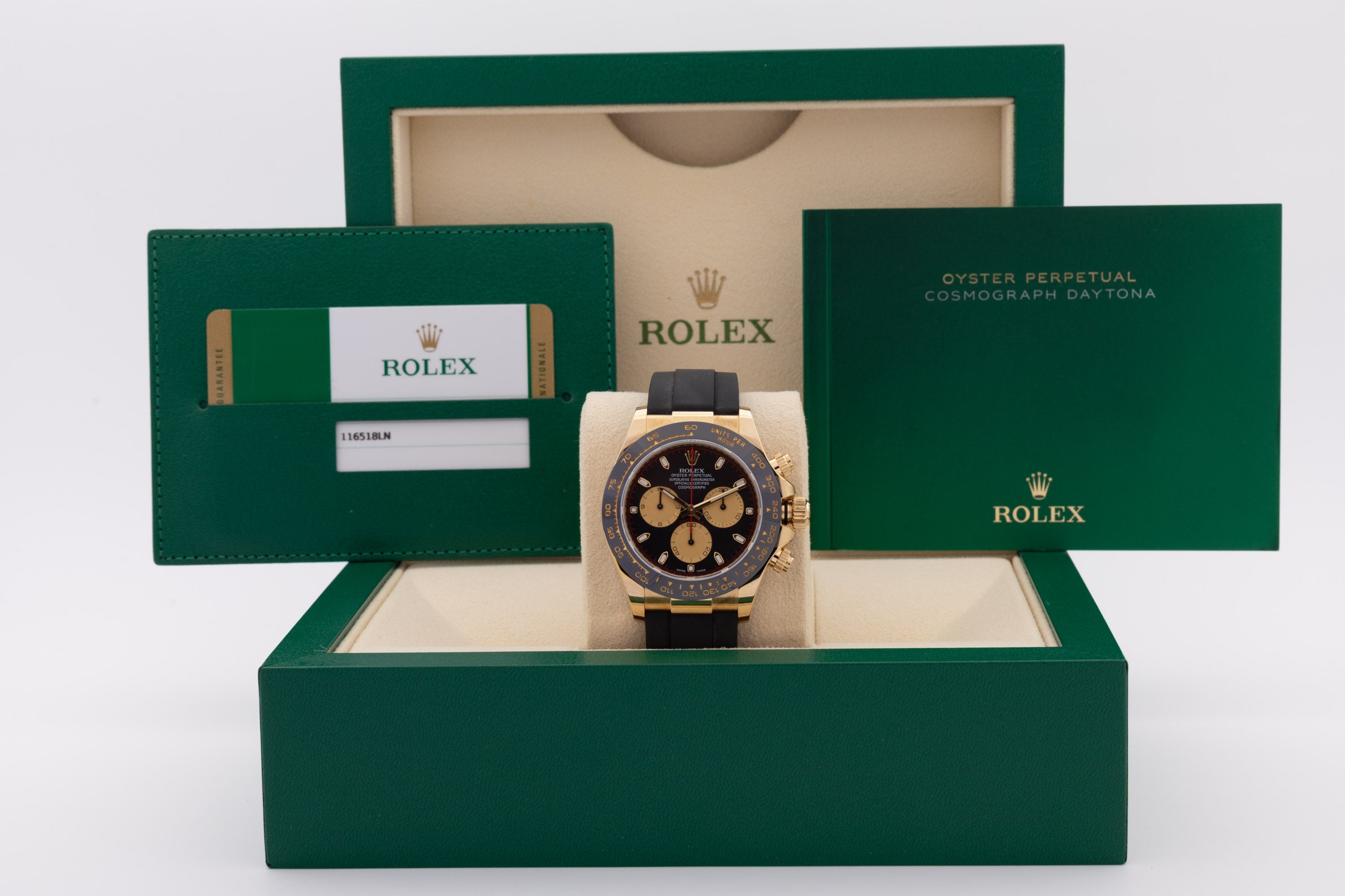 Rolex Daytona 116518LN quadrante nero Oysterflex Italia del 2021