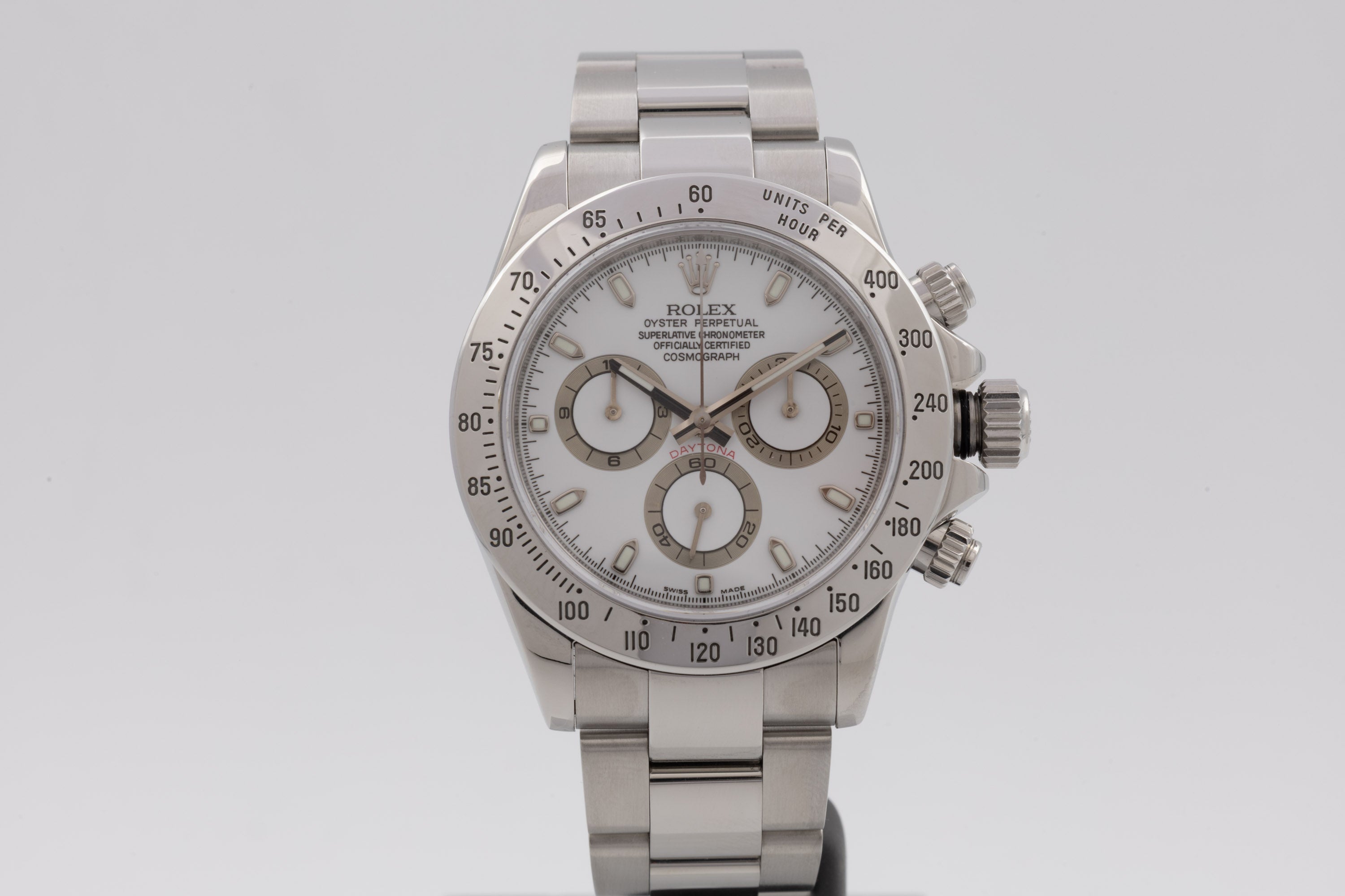 Rolex Daytona 116520 quadrante Bianco Luminova del 2008