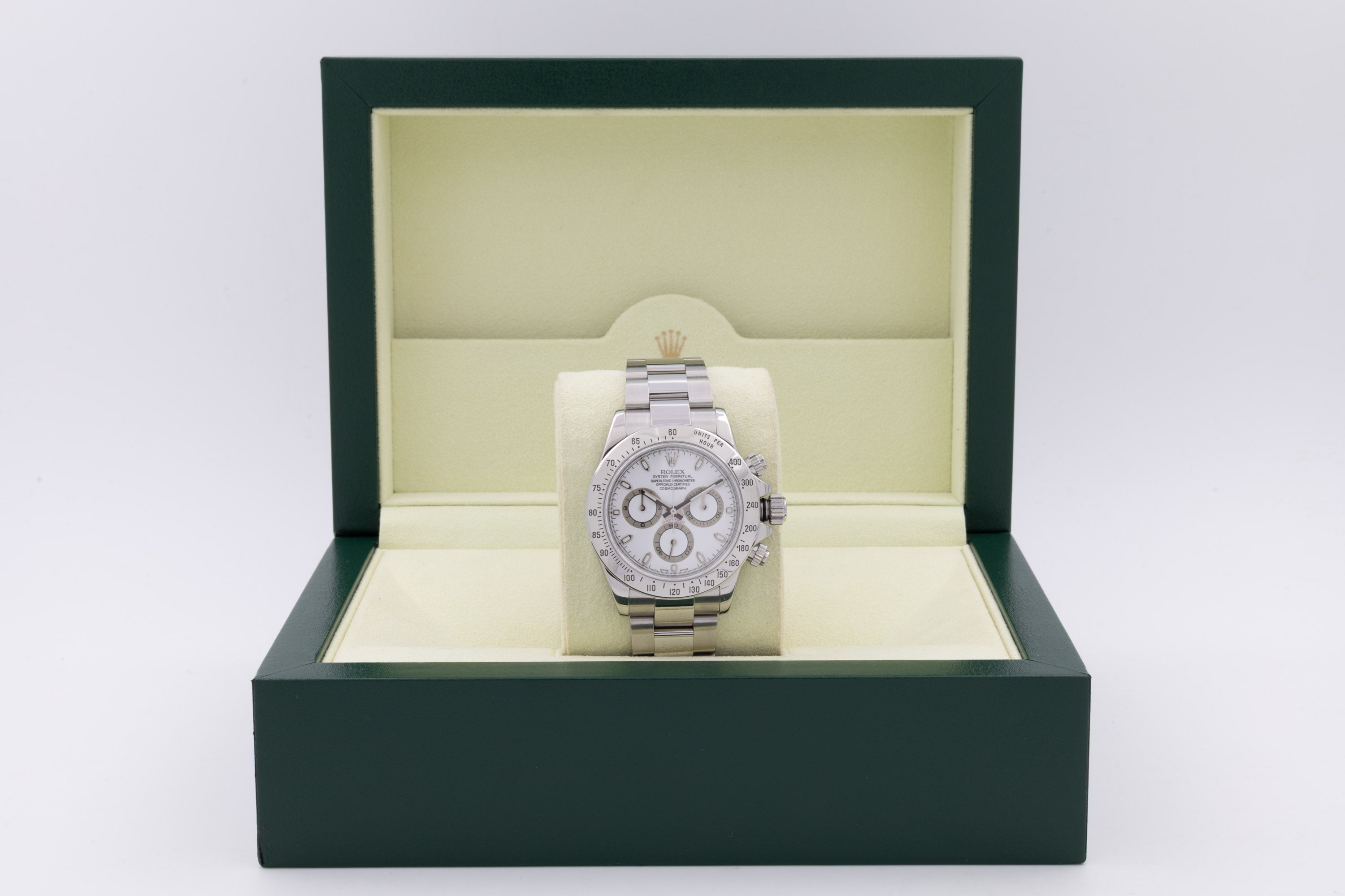 Rolex Daytona 116520 quadrante Bianco Luminova del 2008