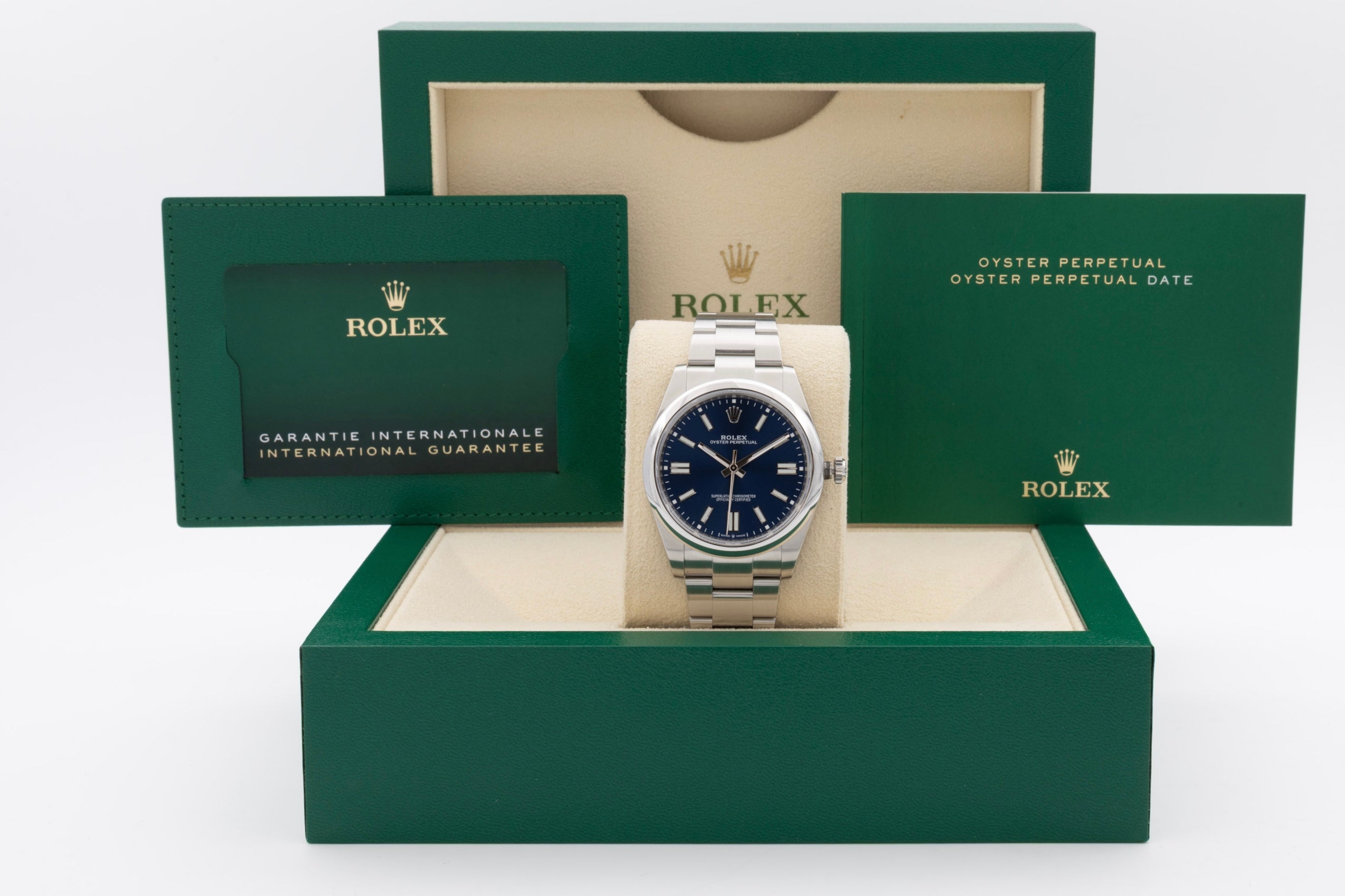 Rolex Oyster Perpetual 124300 quadrante blu vivo del 2023