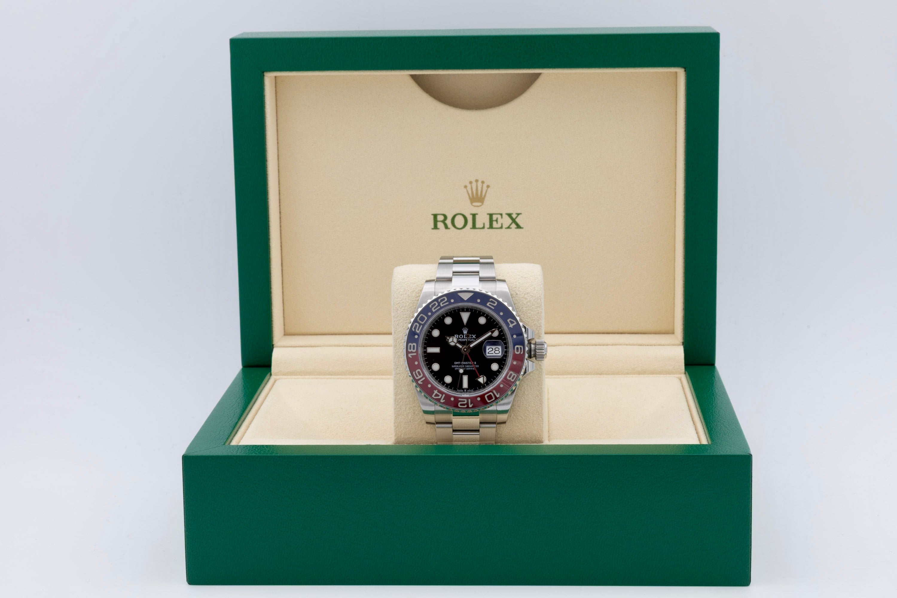 Rolex GMT-Master II Pepsi 126710BLRO Oyster de 2019 Certificado de Segunda Mano