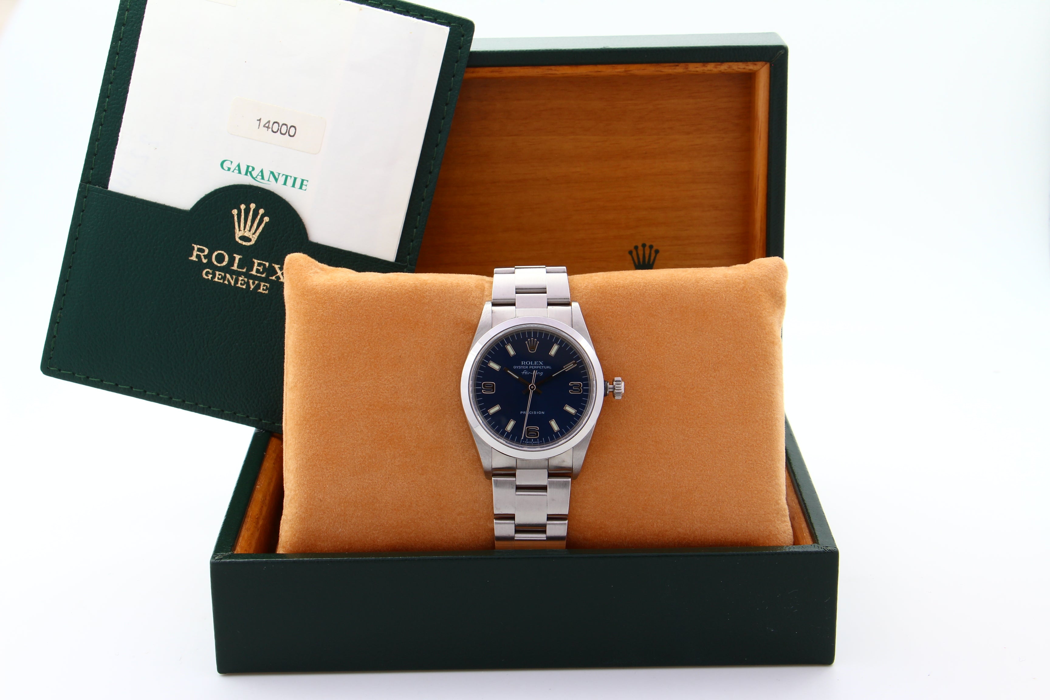Rolex Air-King 14000 quadrante blu del 1999