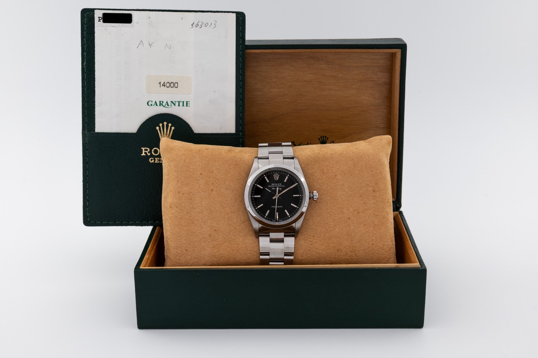 Rolex Air-King 14000 quadrante nero del 2000
