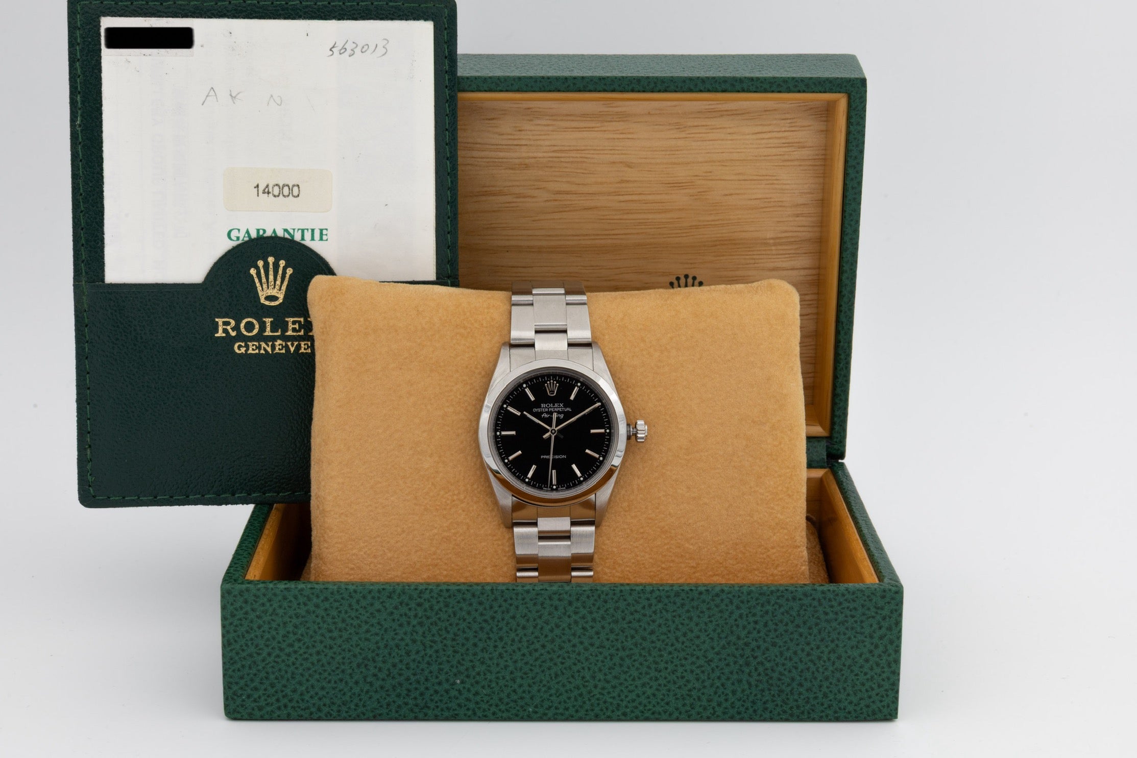Rolex Air-King 14000 quadrante nero del 2000