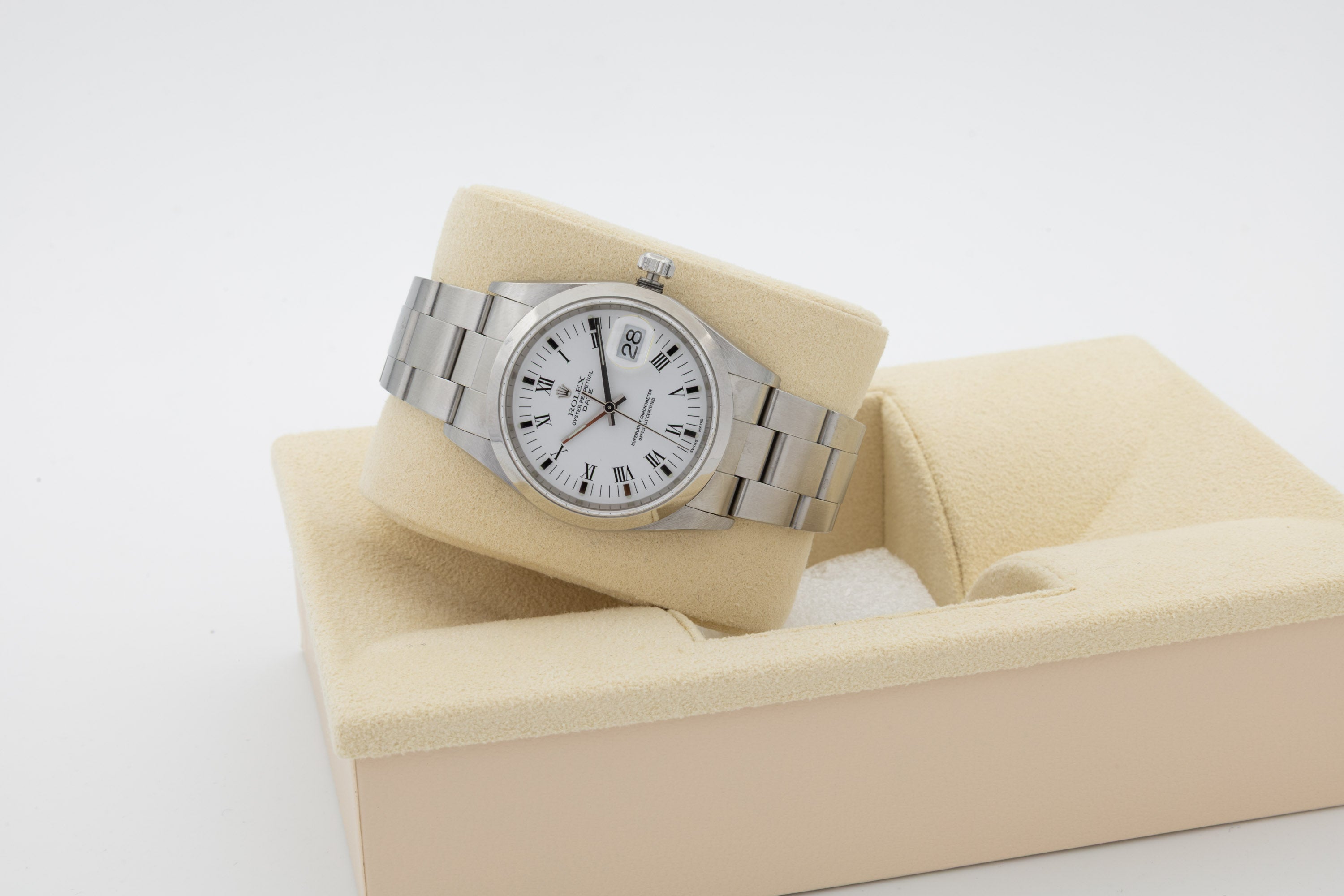 Rolex Oyster Perpetual date 15200 quadrante bianco del 2001 Italia
