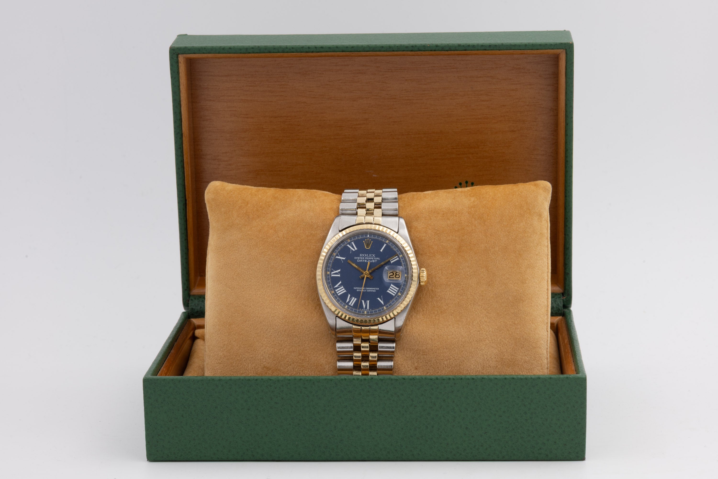 Rolex Datejust 1601.3 blaues Zifferblatt Buckley von 1967