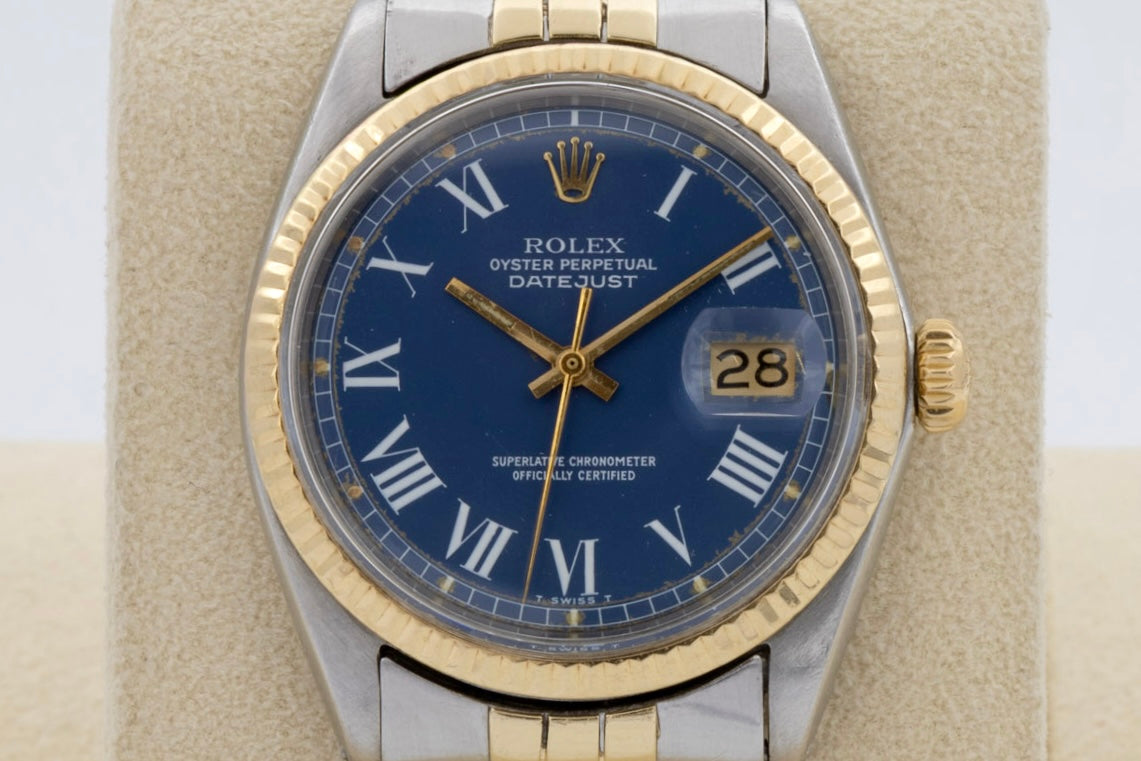 Rolex Datejust 1601.3 blaues Zifferblatt Buckley von 1967