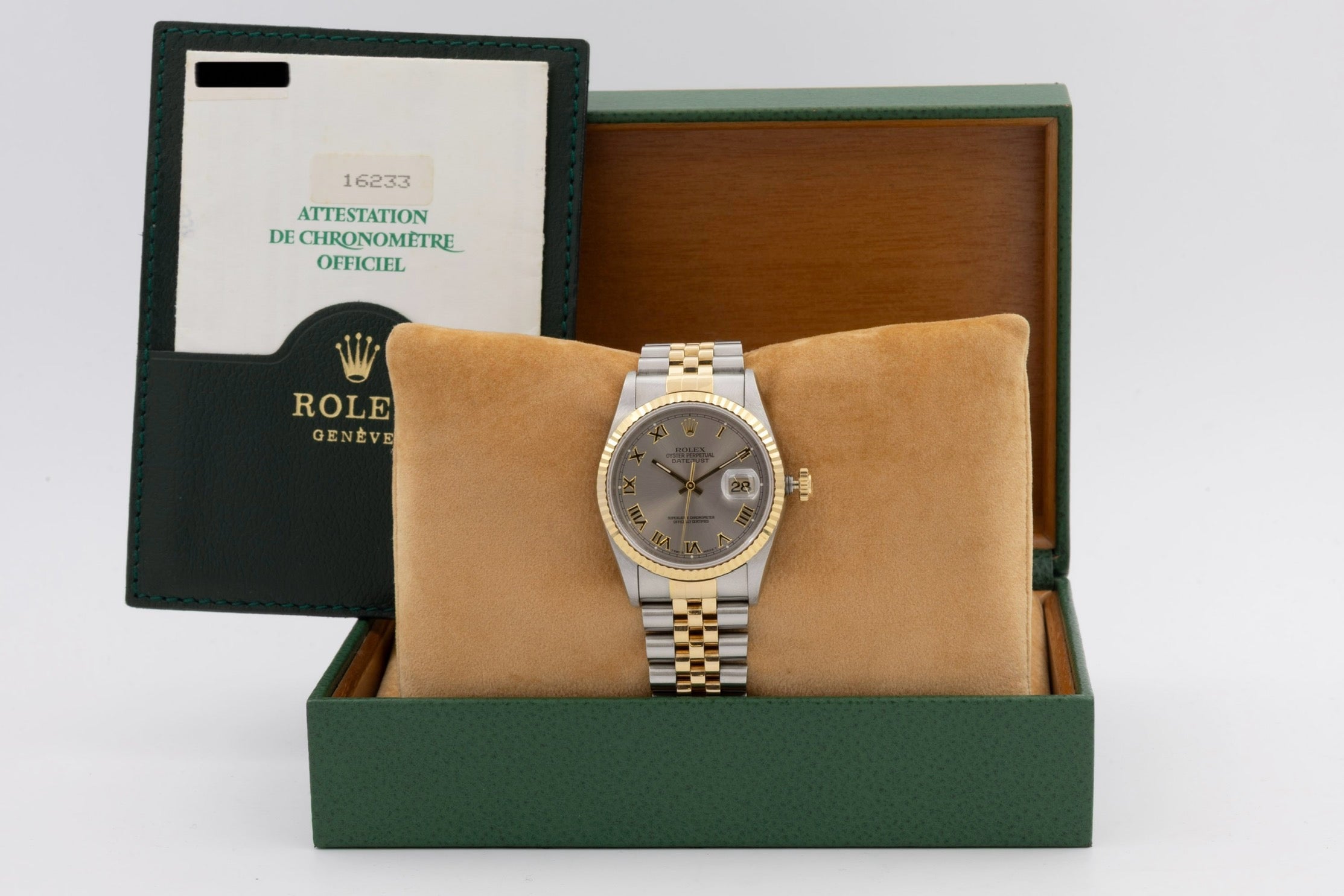 Rolex Datejust 16233 Zifferblatt Silber römisch von 1998