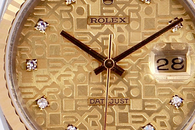 Rolex Datejust 16233 quadrante anniversario e diamanti del 2000