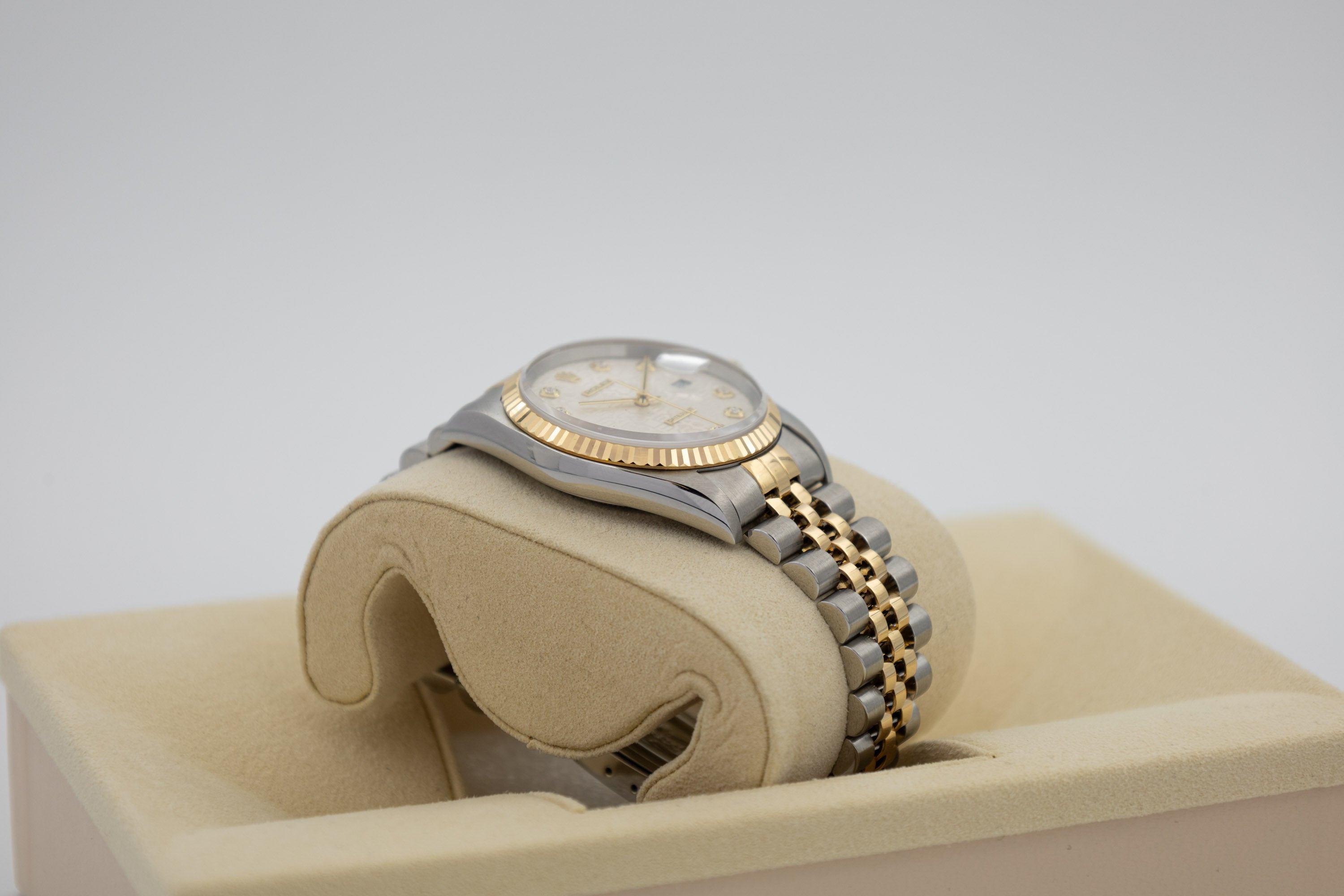 Rolex Datejust 16233G quadrante Silver Anniversario con diamanti del 2002