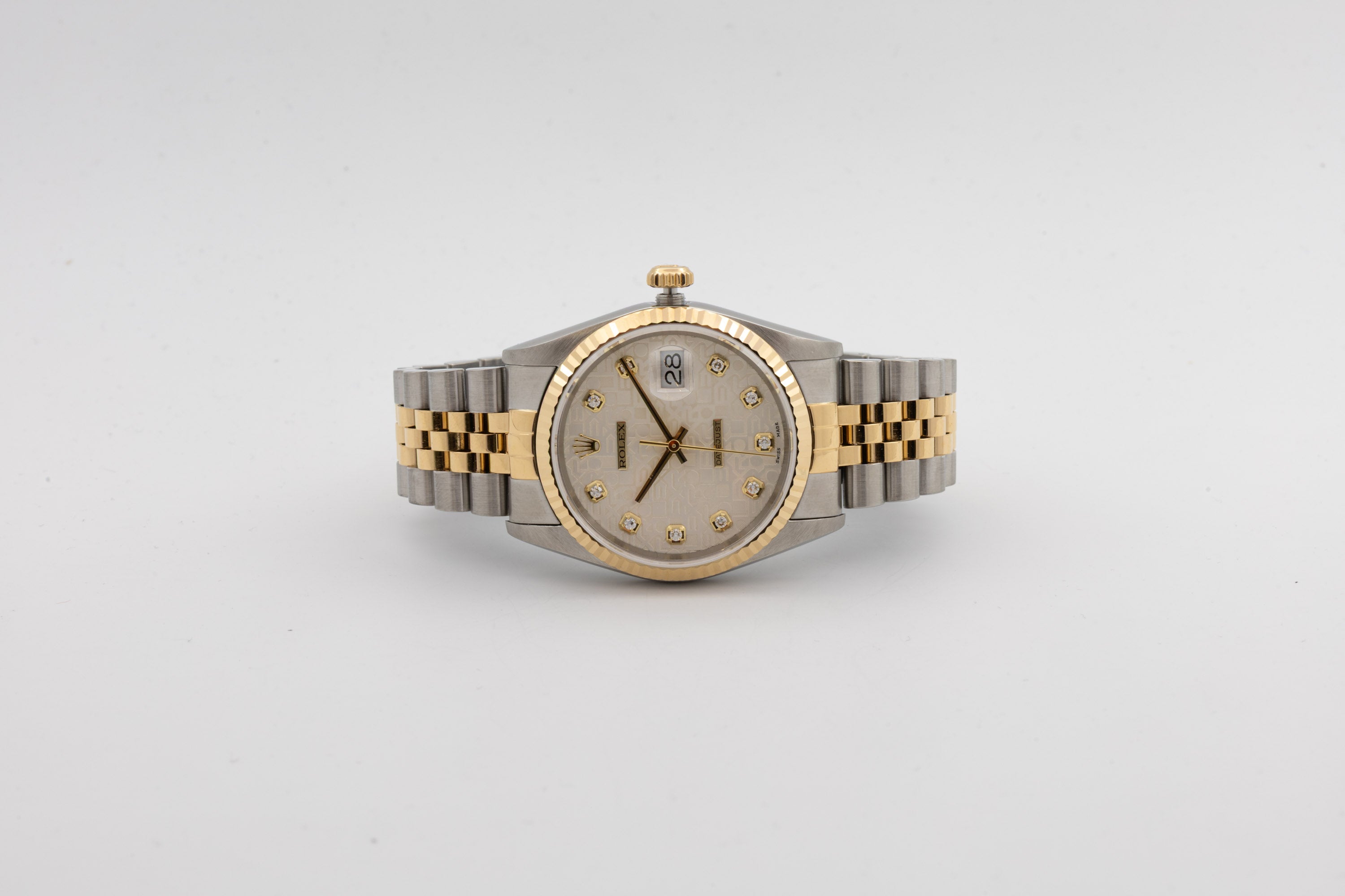 Rolex Datejust 16233G quadrante Silver Anniversario con diamanti del 2002