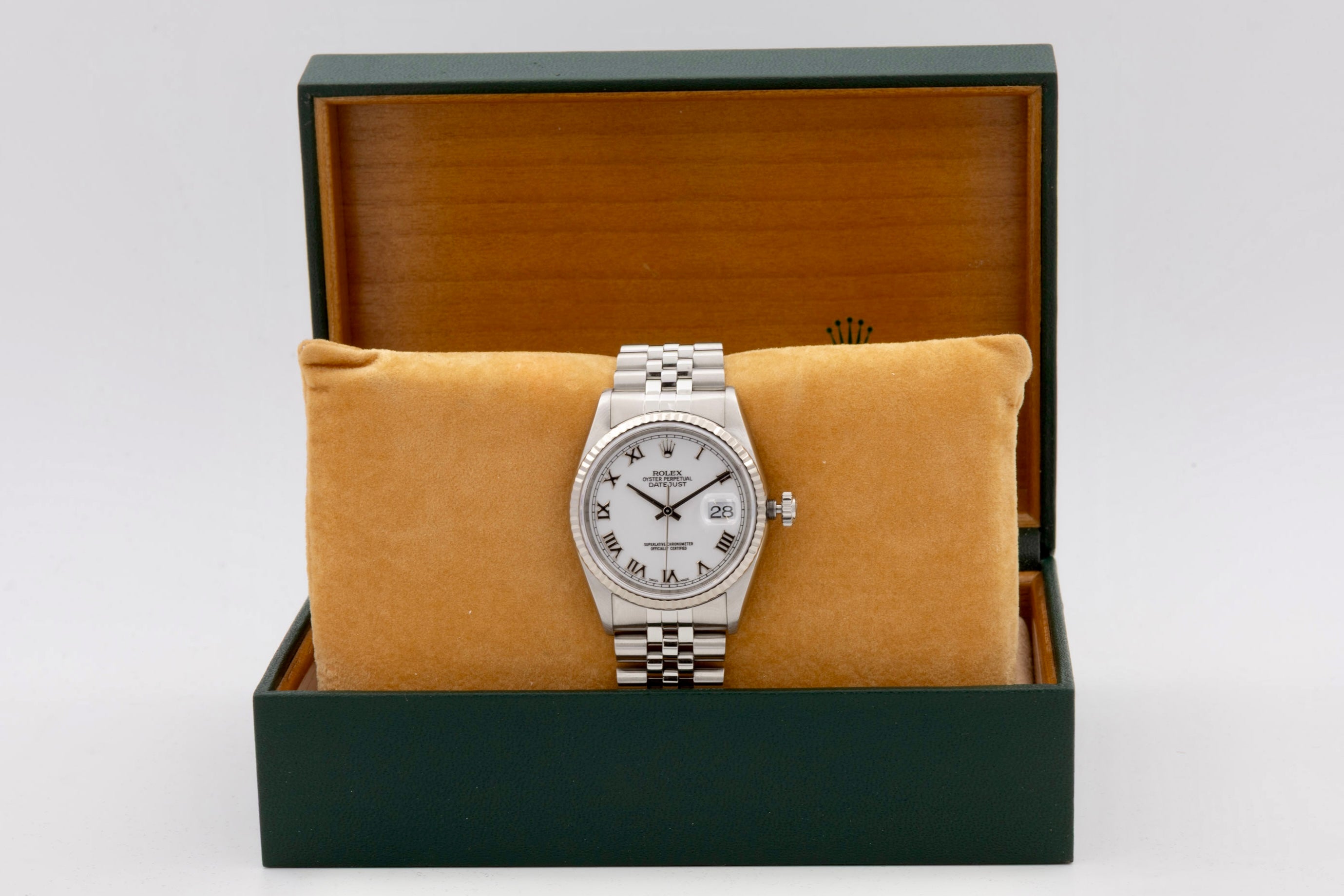 Rolex Datejust 16234 silbernes Zifferblatt von 1999