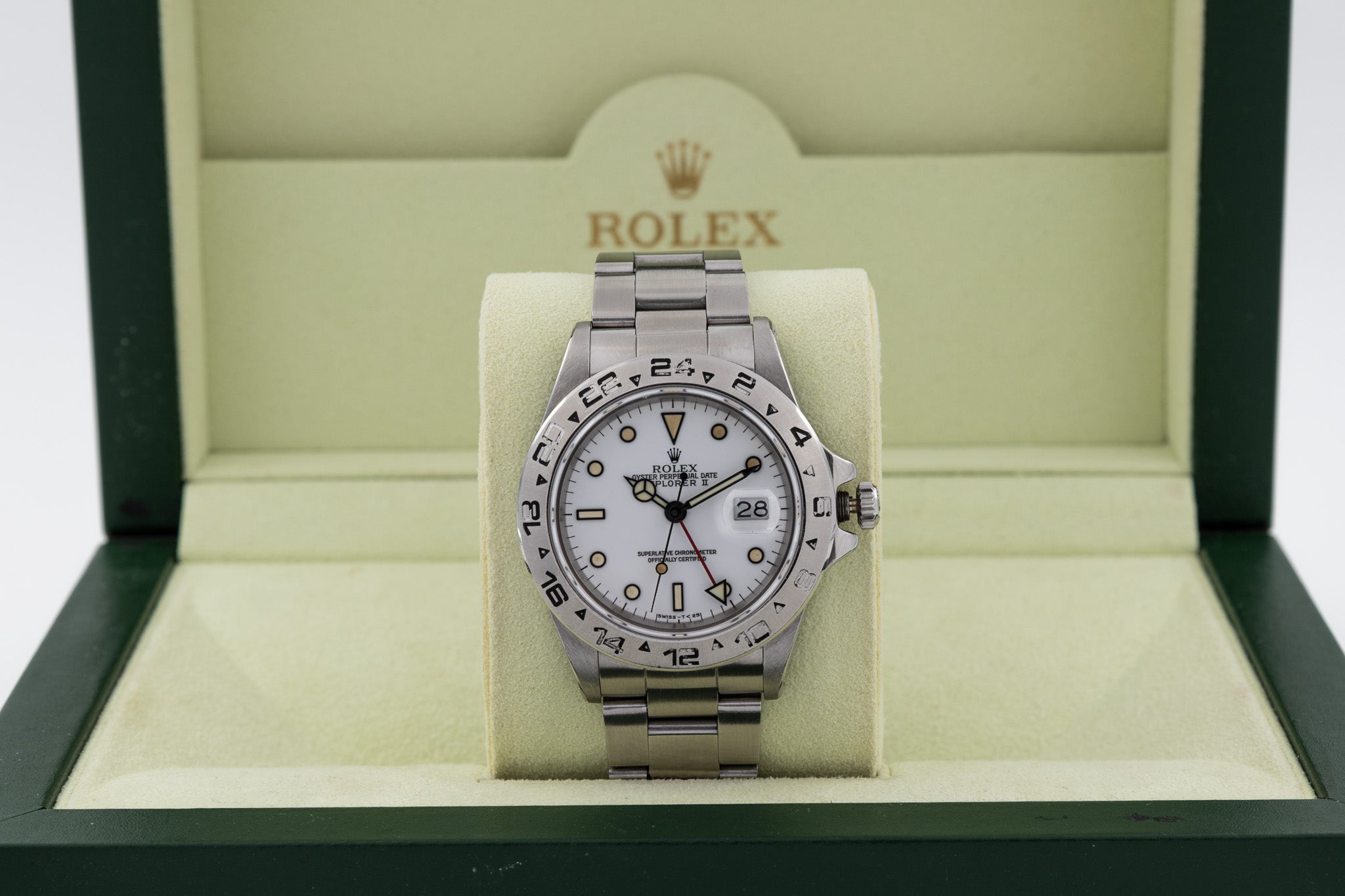Rolex Explorer II 16550 quadrante bianco Chicchi di Mais del 1986