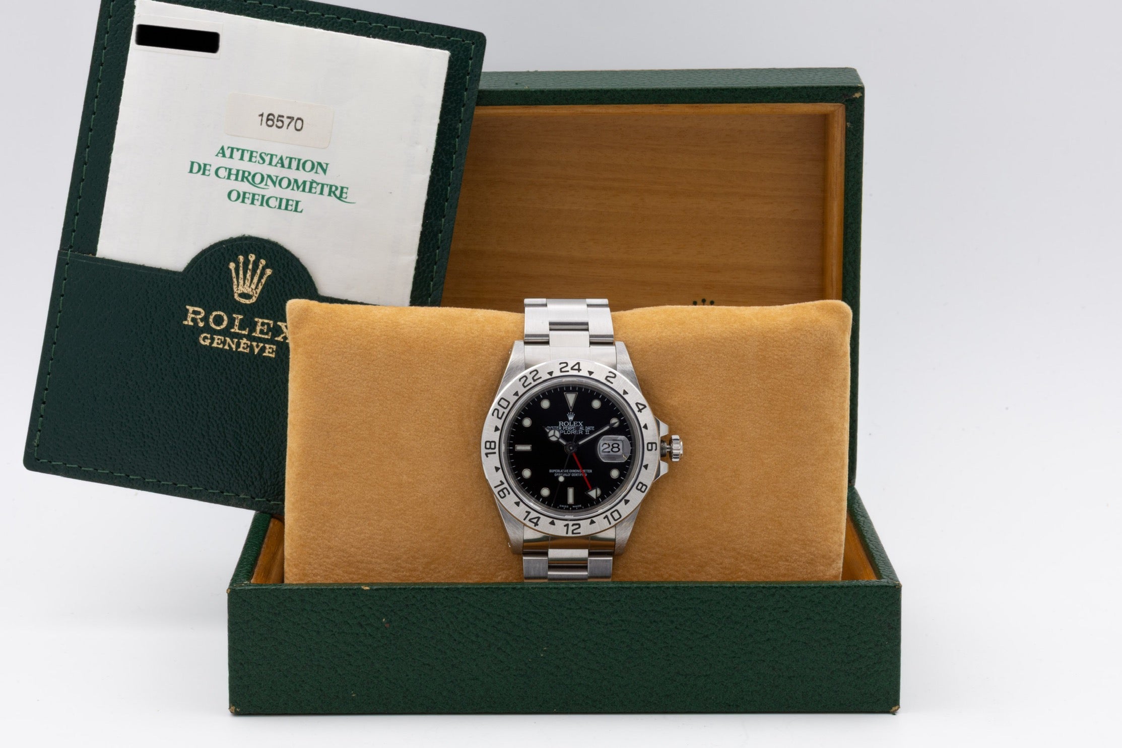 Rolex Explorer II 16570 quadrante nero del 2002