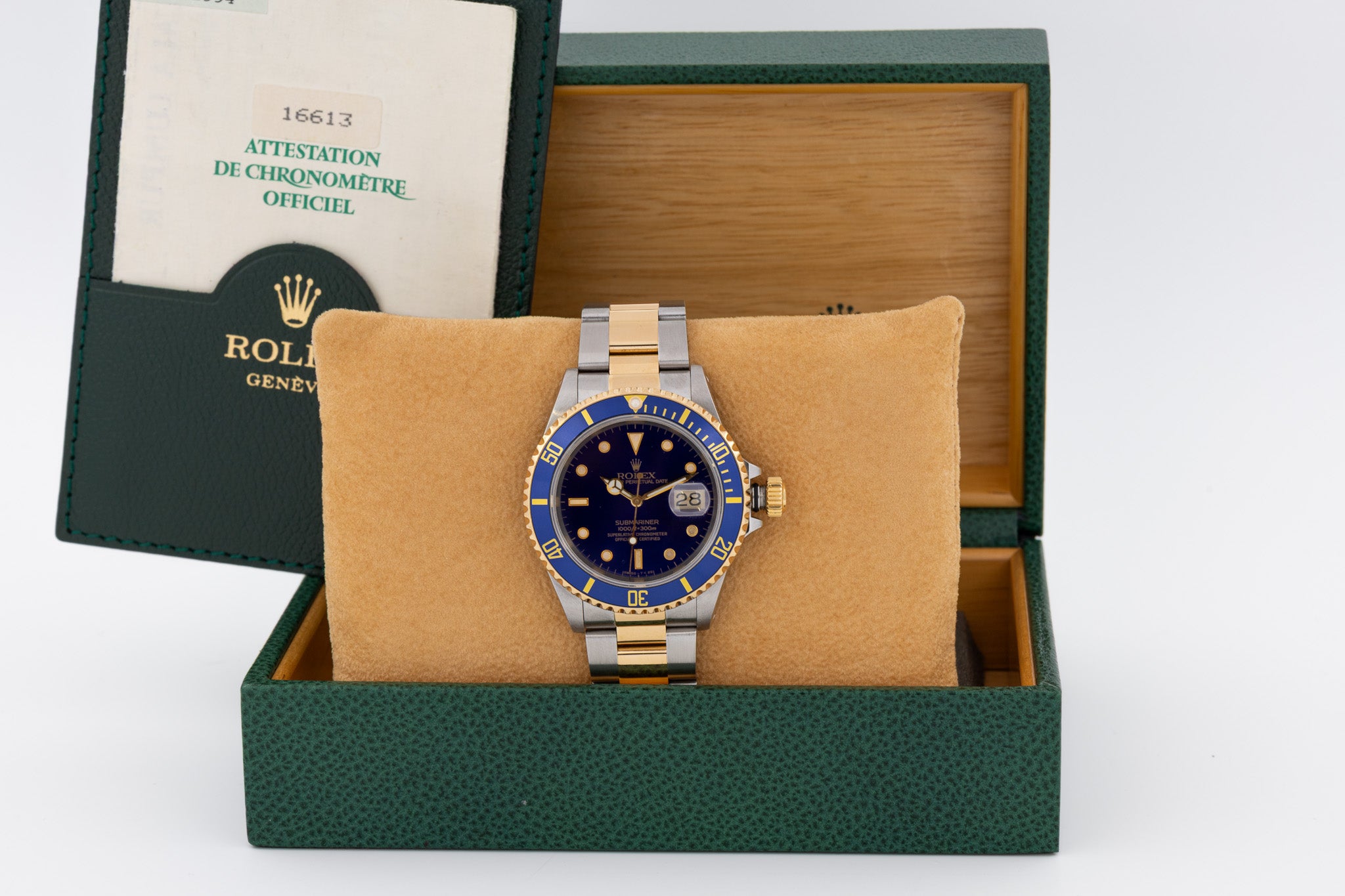 Rolex submariner Date 16613 quadrante blu/purple del 1990