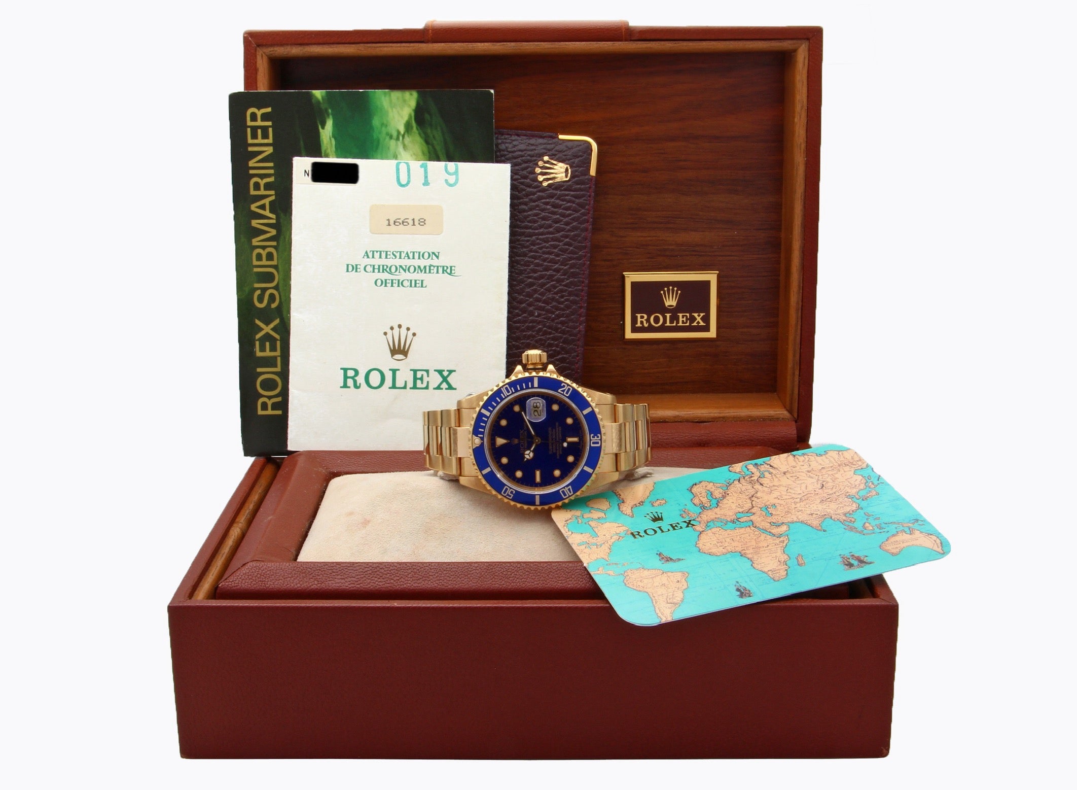 Rolex submariner Date 16618 quadrante blu/purple del 1990