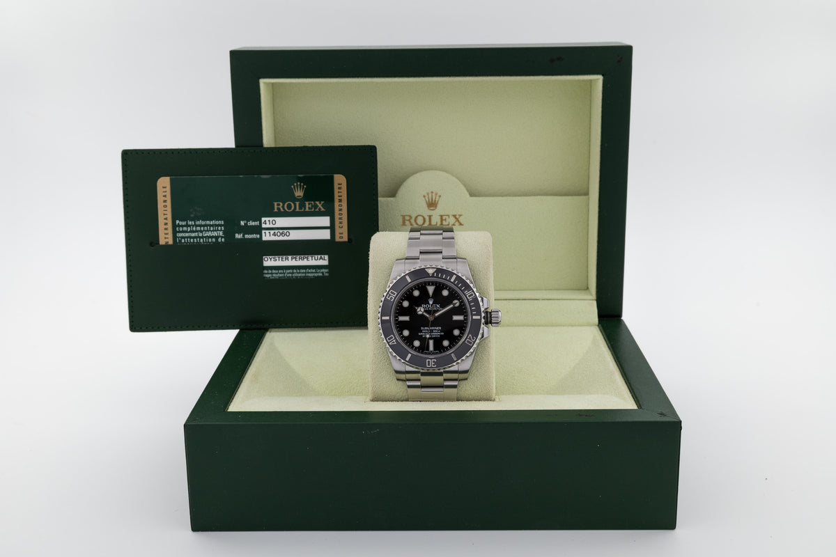 Rolex Submariner 114060 del 2012 + service Rolex