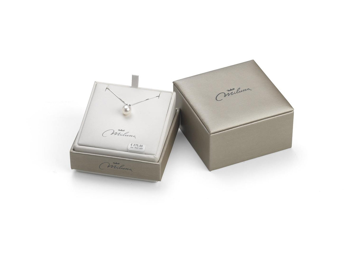 Collana punto luce in oro bianco e diamanti, Le prime promesse d'amore, Miluna