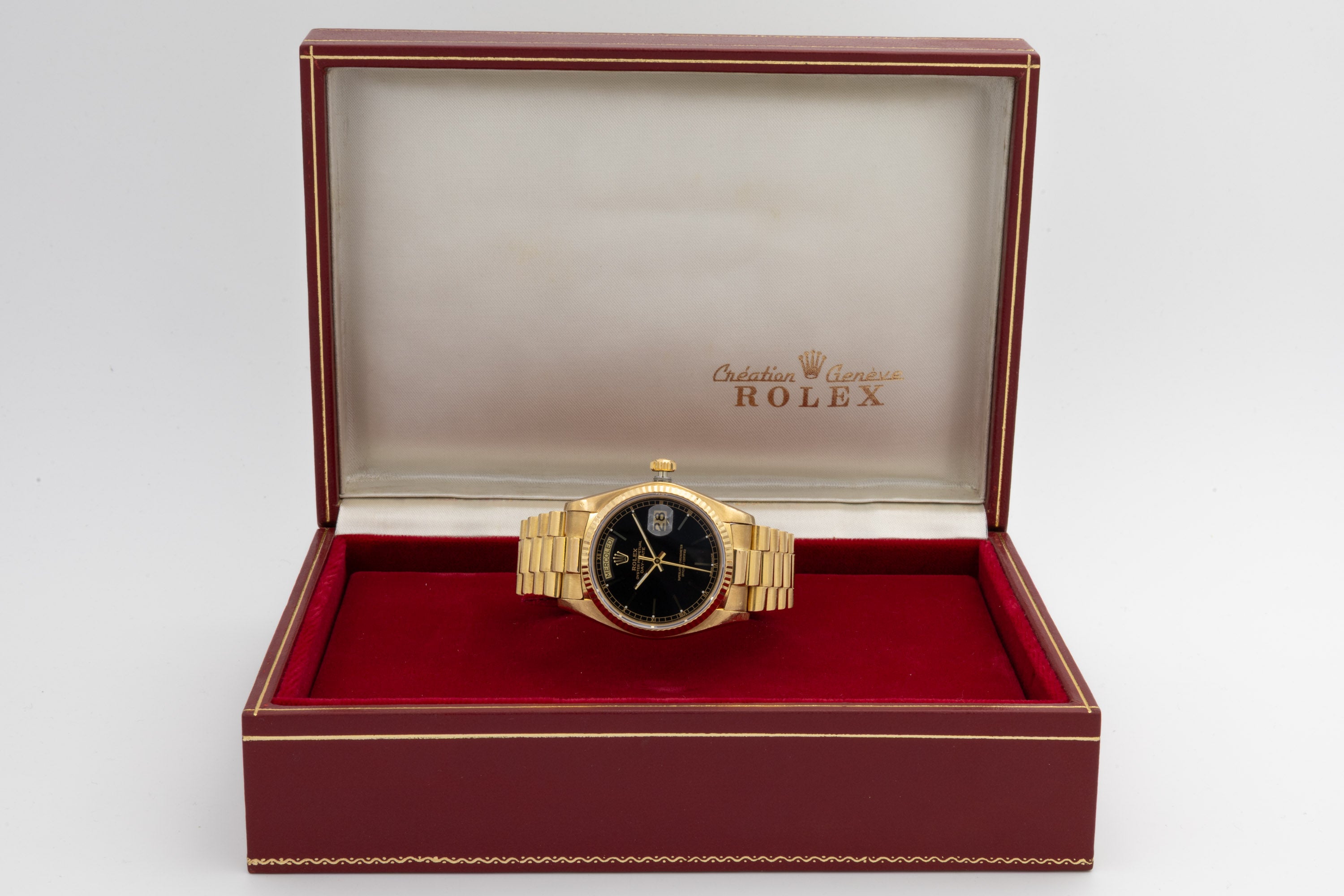 Rolex Day-Date 18038 quadrante nero del 1980  Italia