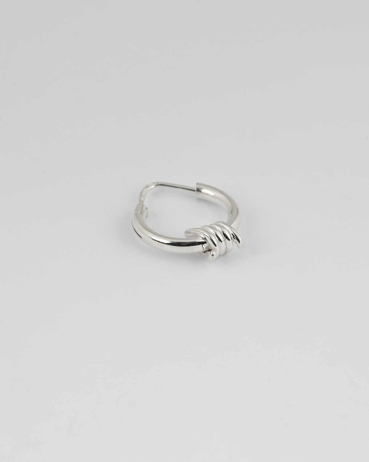 Bague en argent, petite gourmette à pois, Nove25