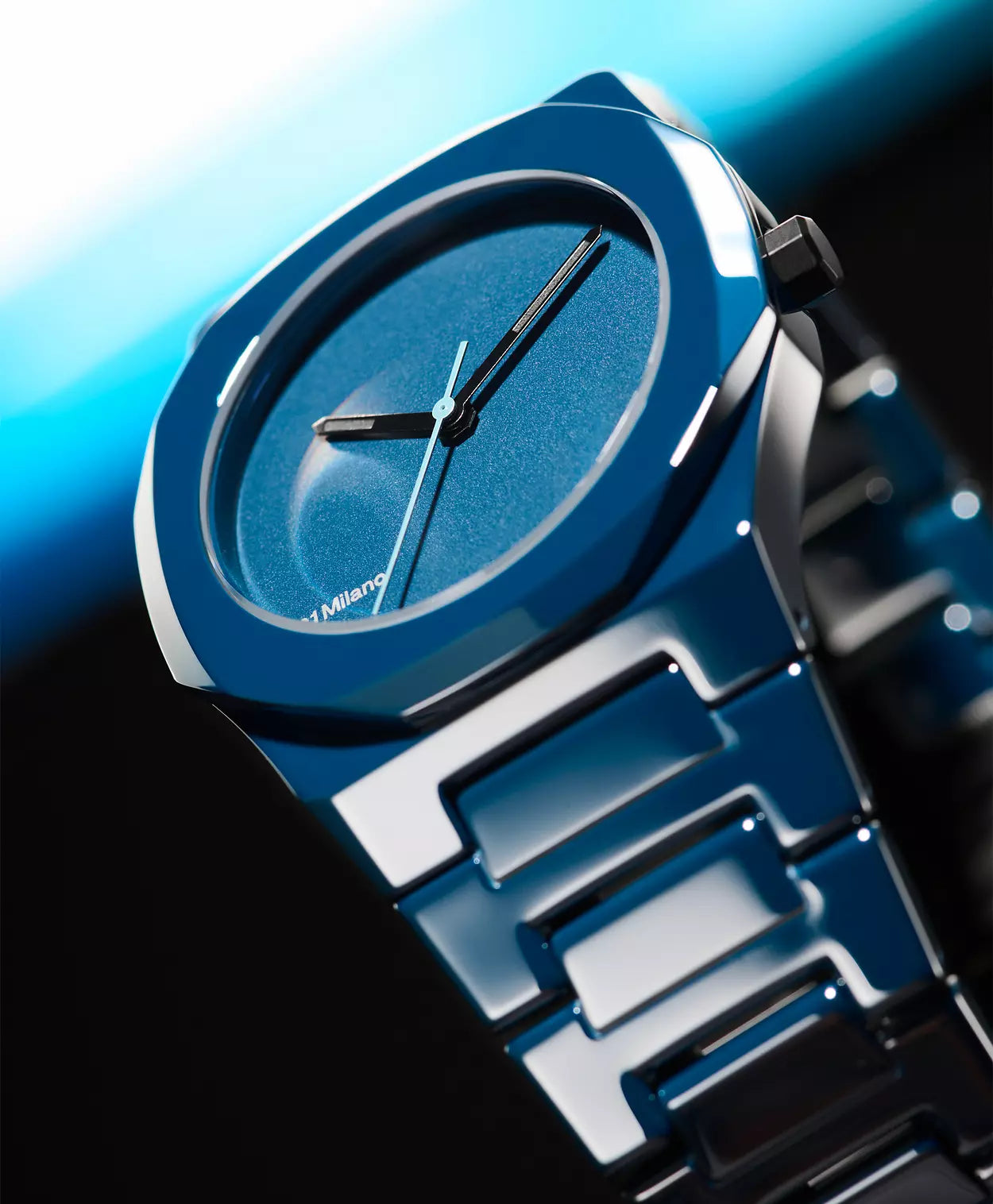 Orologio Ceramic Pure Blue, 37 mm, D1 Milano