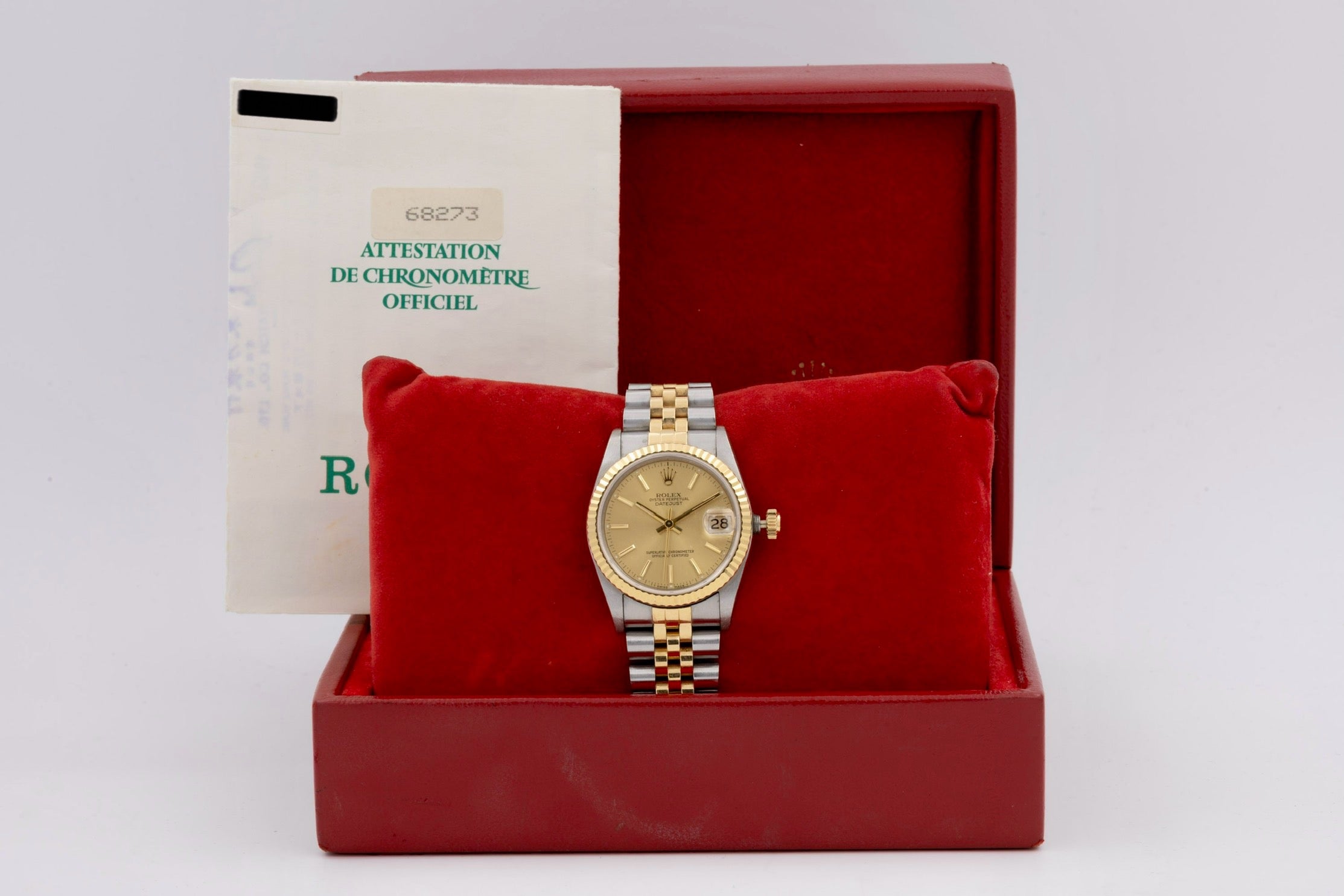 Rolex Datejust 68273 Champagner-Zifferblatt aus dem Jahr 1992