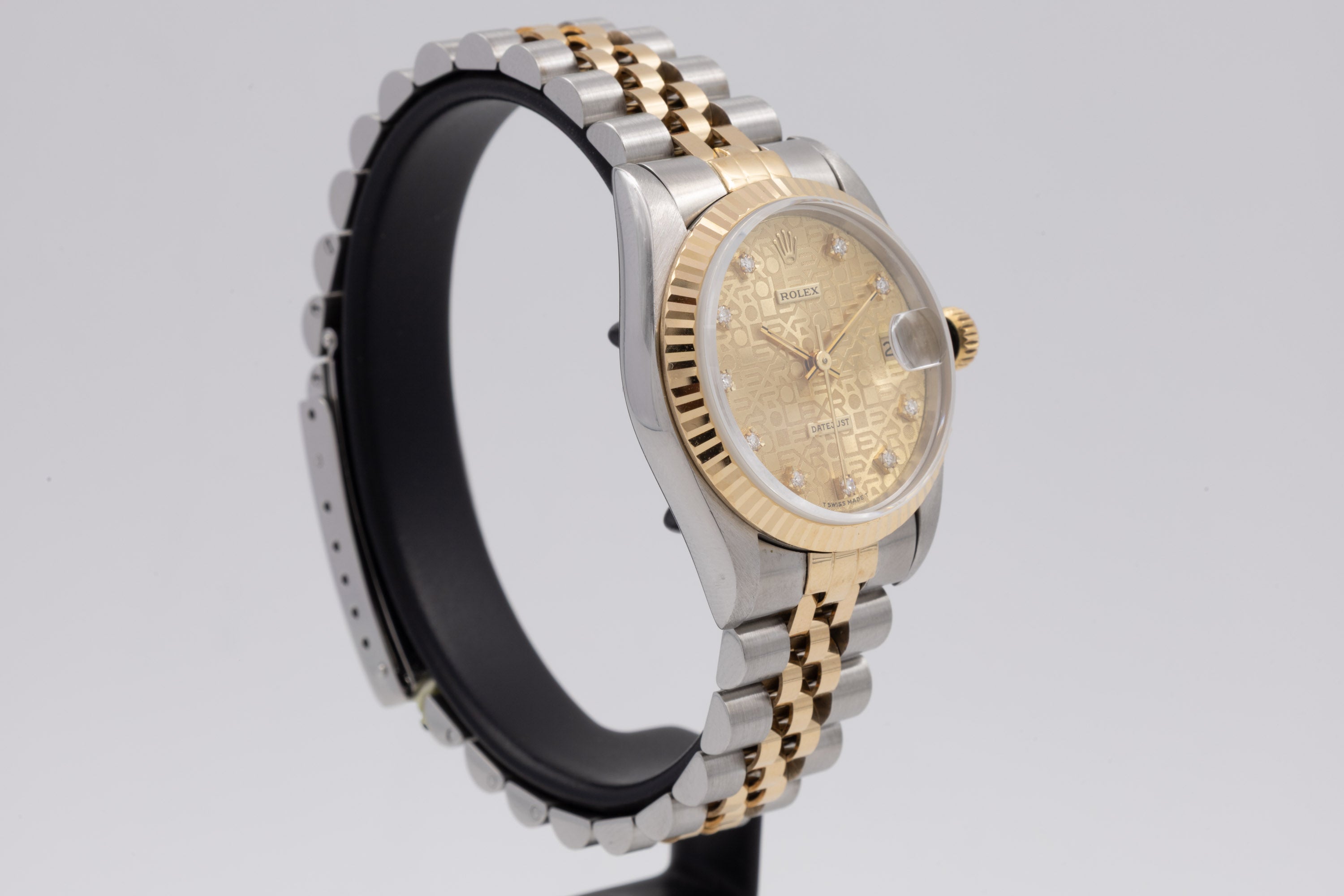 Rolex Datejust 68273G quadrante champagne anniversario e diamanti del 1995