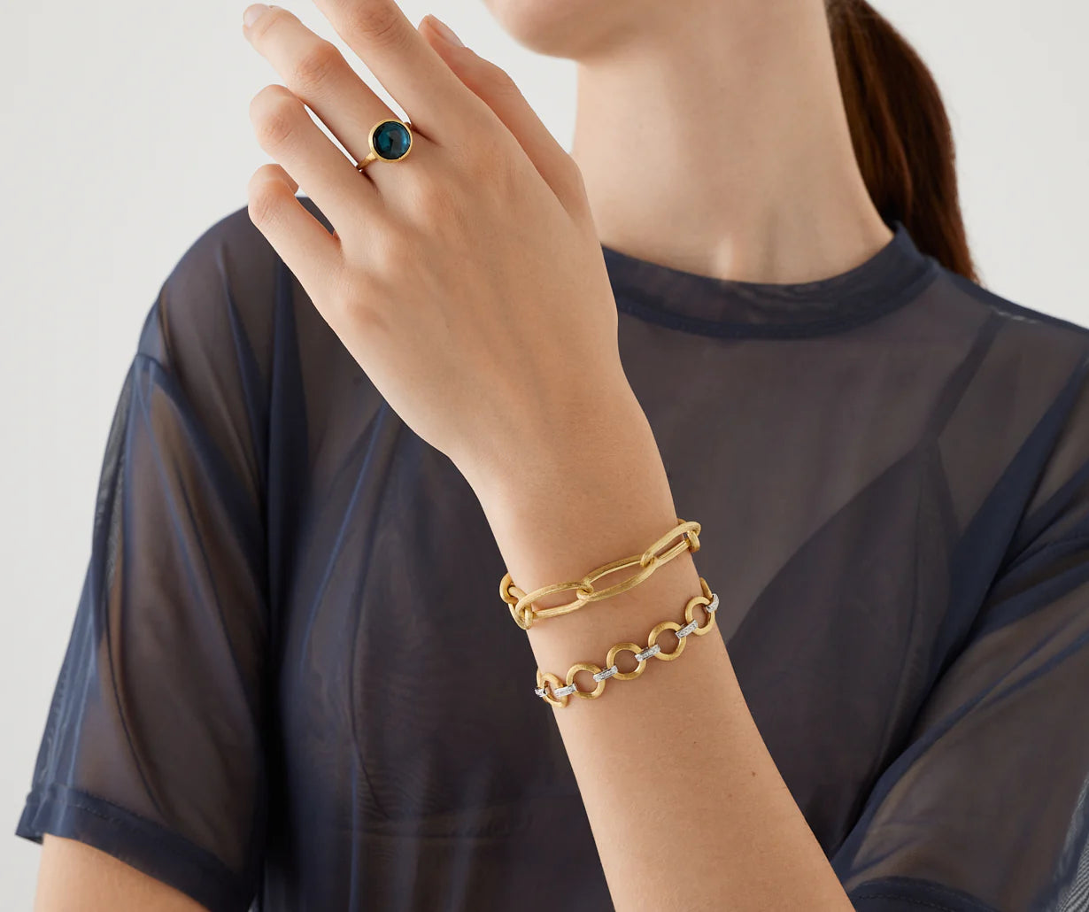 Bracciale a maglie ovali in oro giallo, Jaipur Link, Marco Bicego