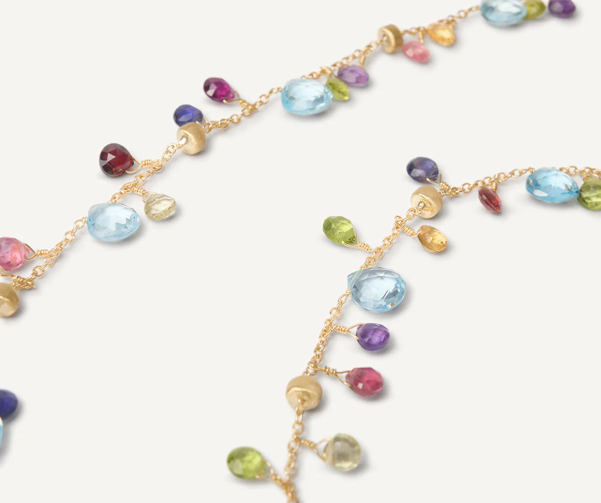 Multicolor three-strand choker with adjustable chain, Paradise, Marco Bicego