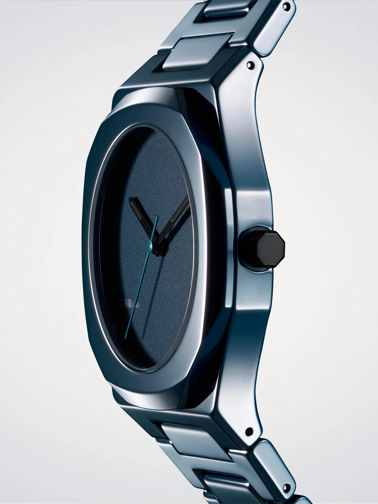 Orologio Ceramic Pure Blue, 37 mm, D1 Milano