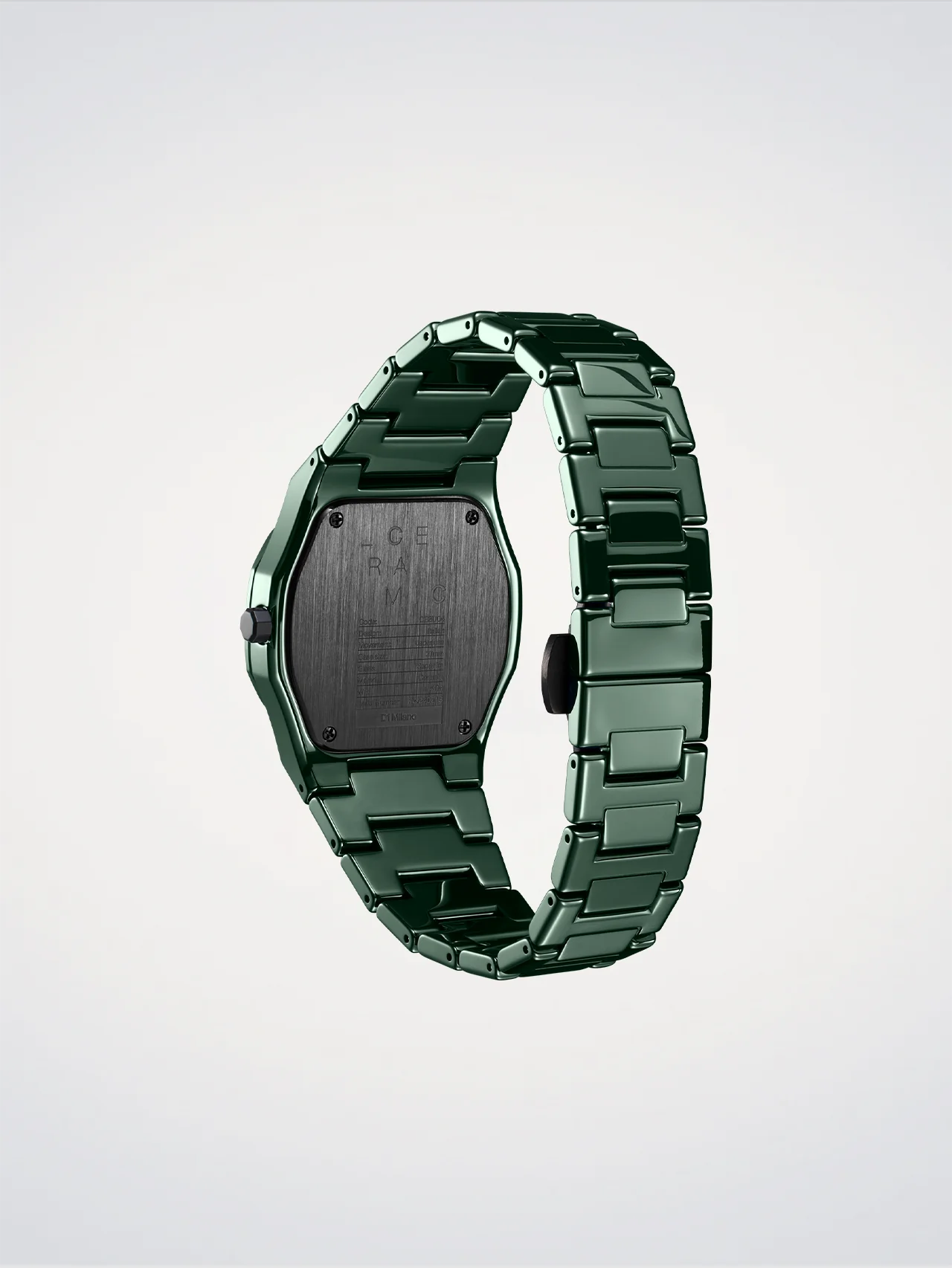 Orologio Ceramic Pure Green, 37 mm, D1 Milano