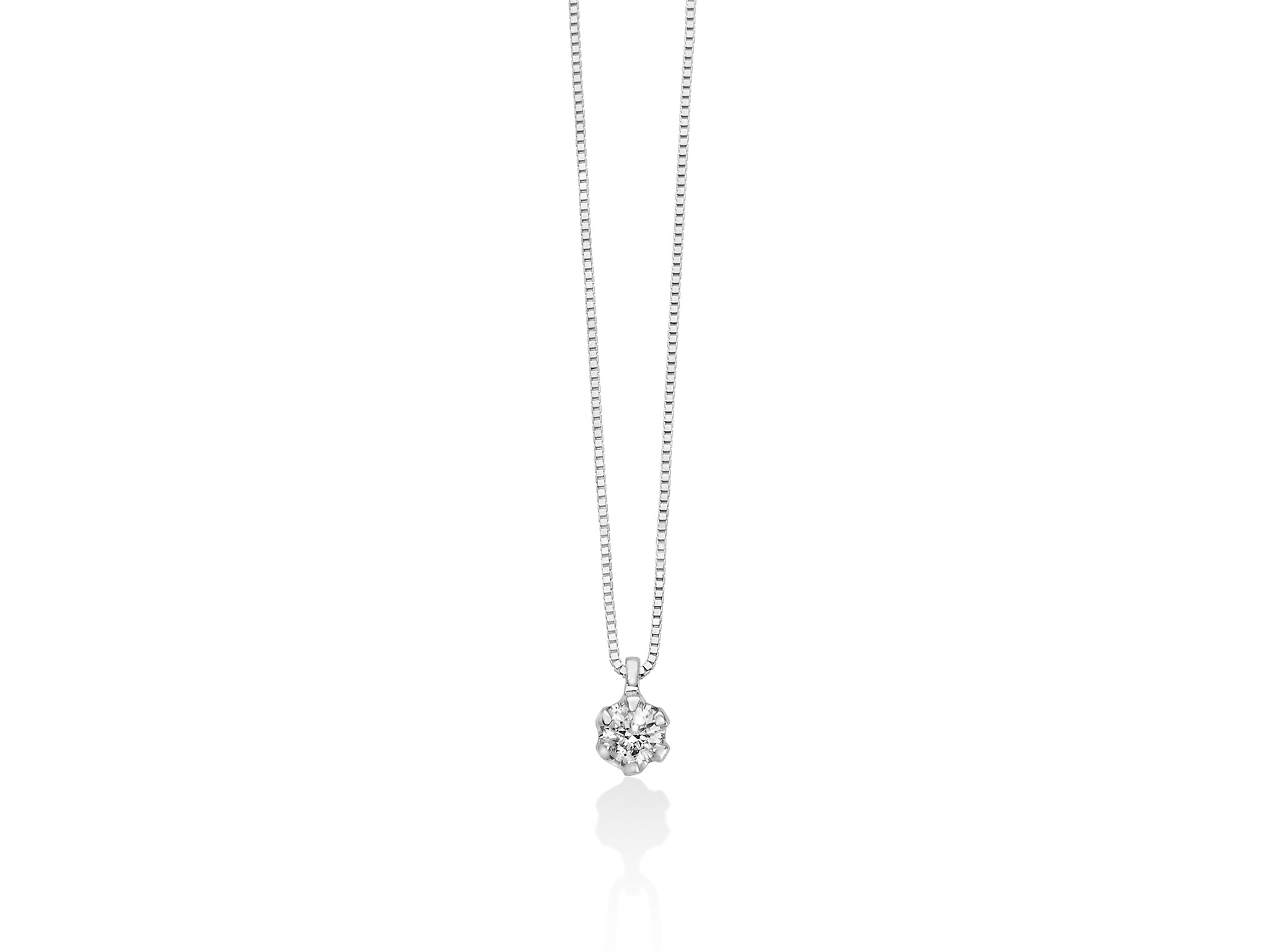 White gold and diamond light point necklace, Miluna (Copy)