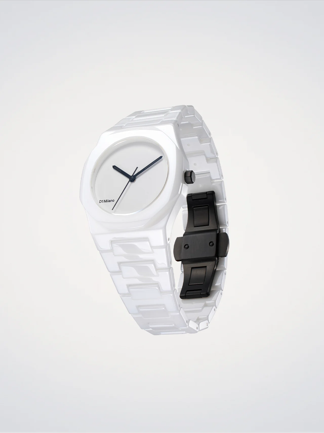 Orologio Ceramic Pure White, 37 mm, D1 Milano