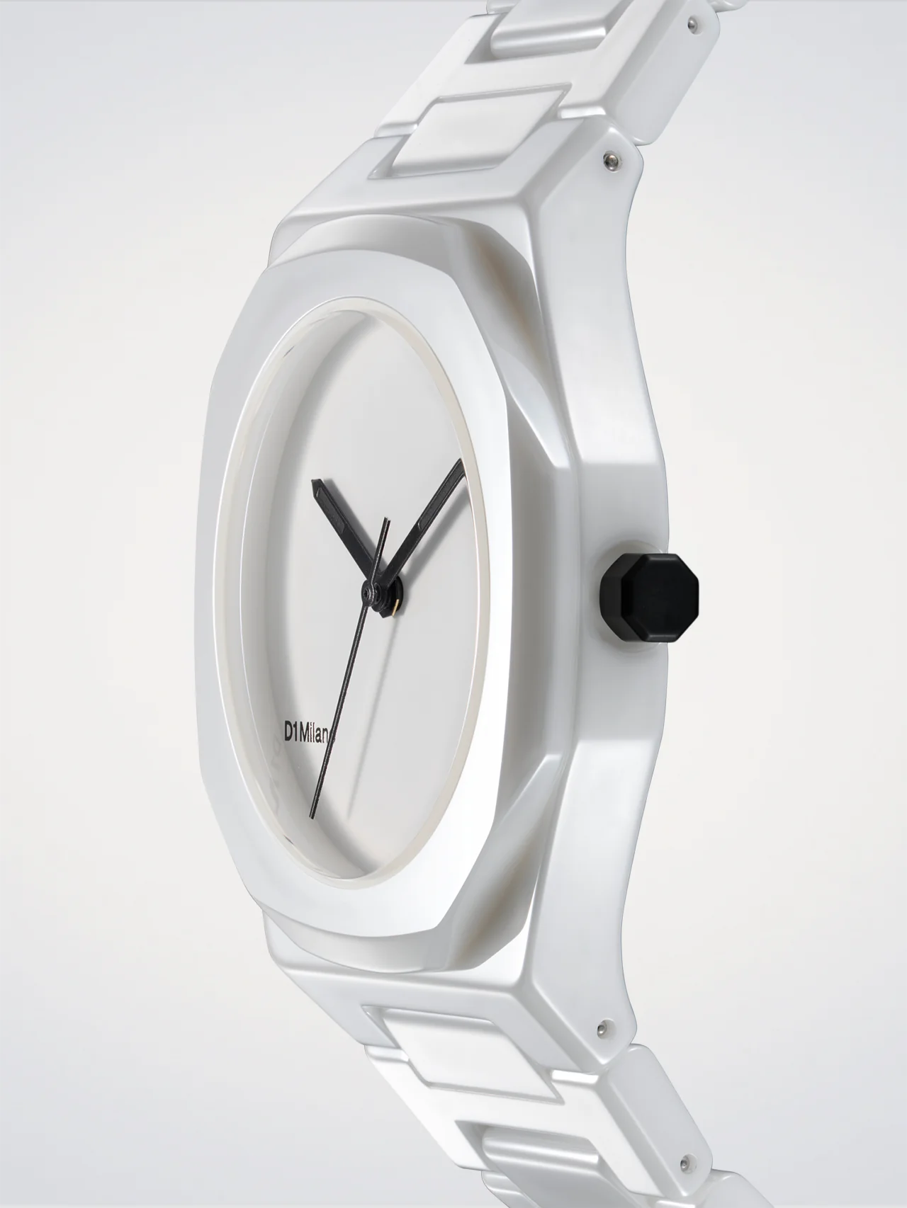 Orologio Ceramic Pure White, 37 mm, D1 Milano