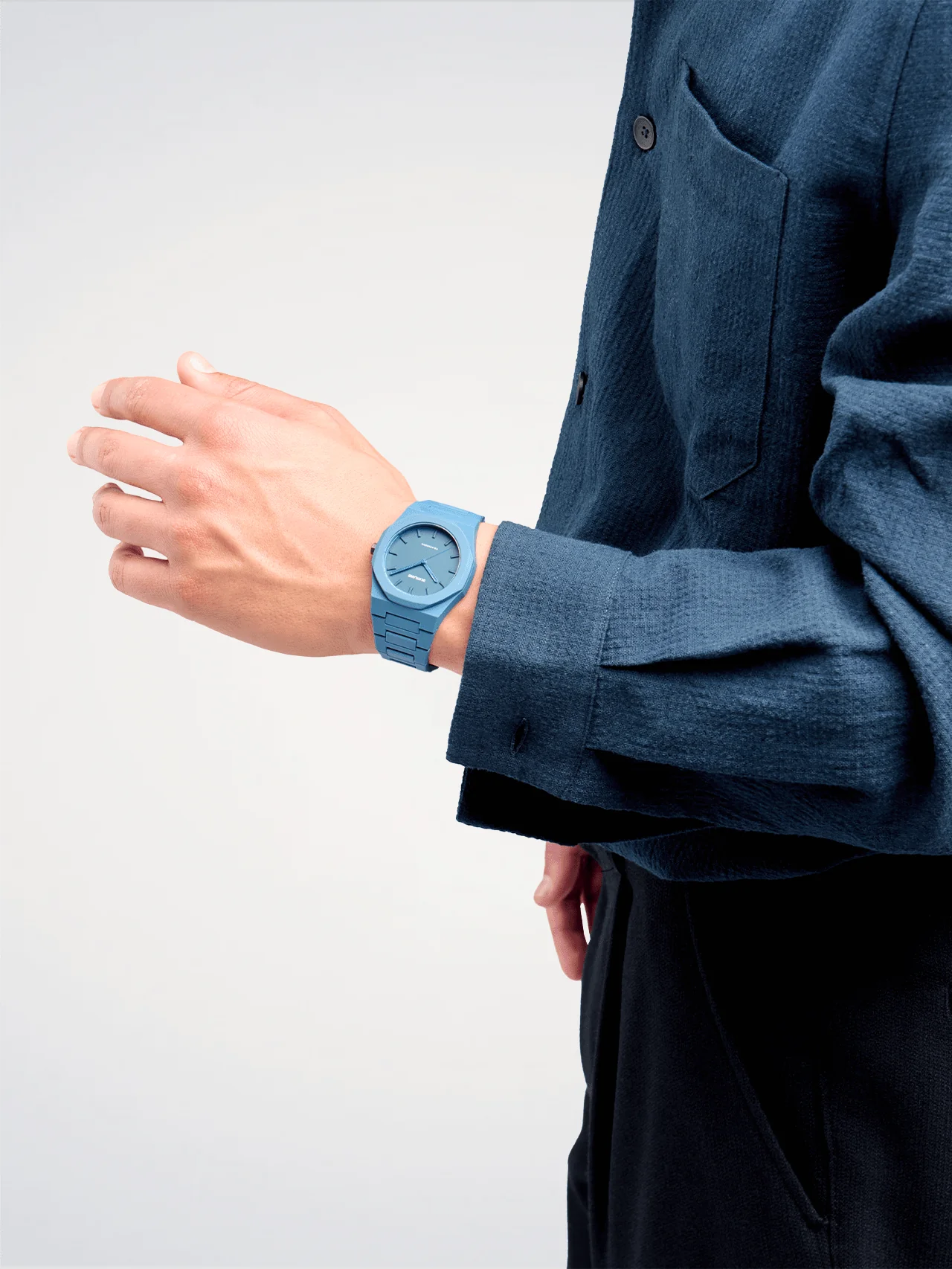 Orologio Polycarbon Navy Blue, 40,5 mm, D1 Milano
