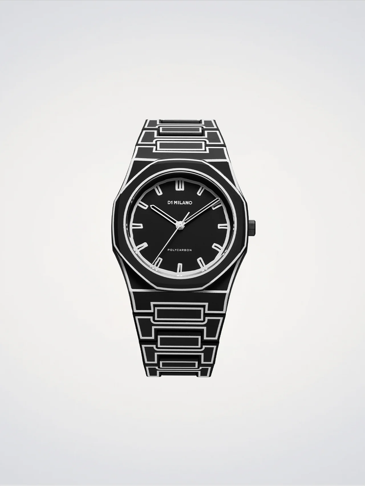 Orologio Polycarbon, Black Sketch, 40,5 mm, D1 Milano