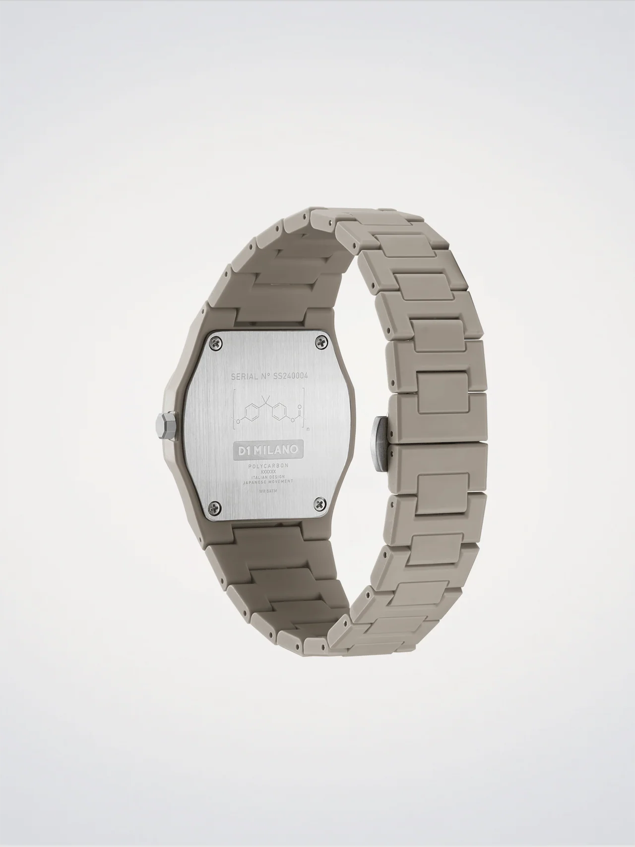 Orologio Polycarbon, Ecru, 37 mm, D1 Milano