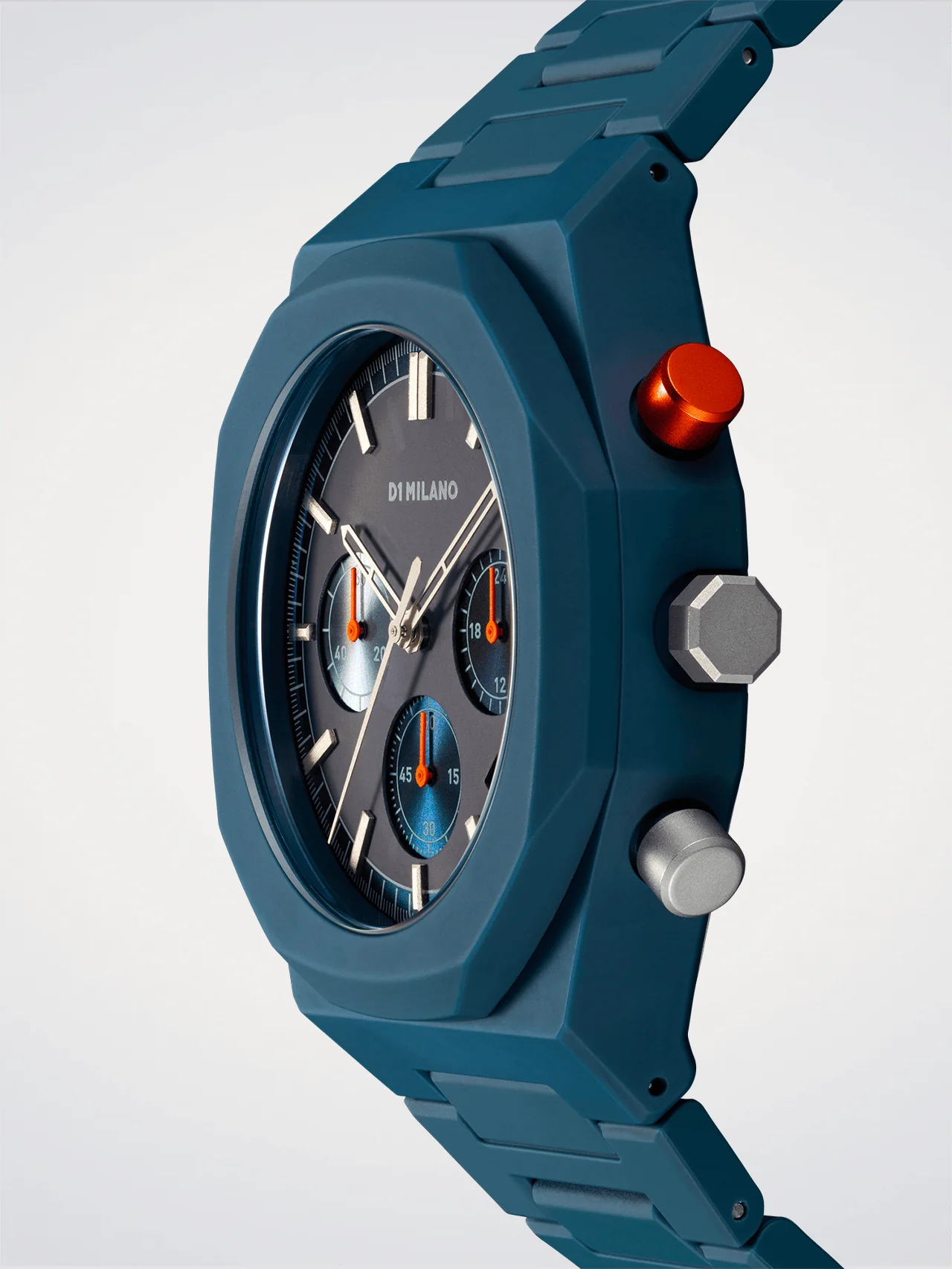 Polychrono-Uhr Neptune Blau, 40,5 mm, D1 Milano