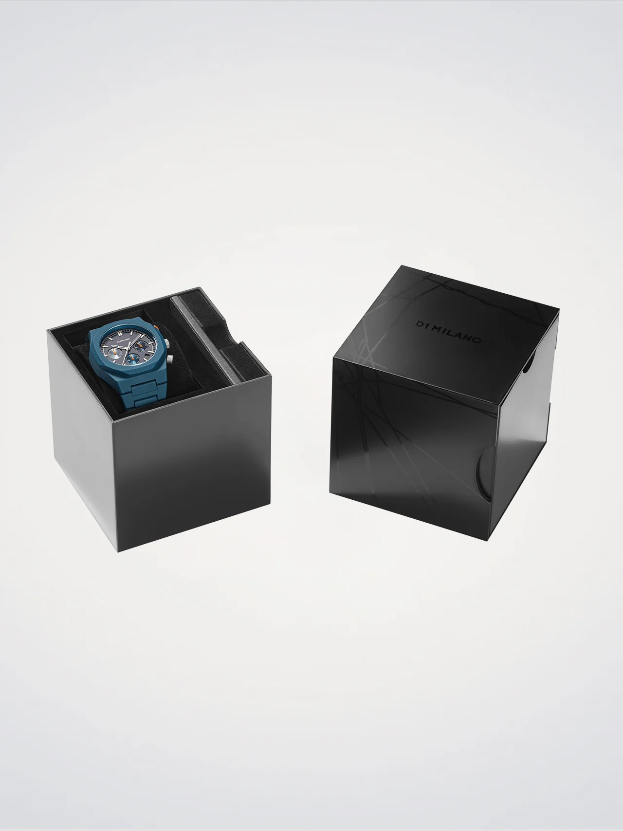 Polychrono-Uhr Neptune Blau, 40,5 mm, D1 Milano
