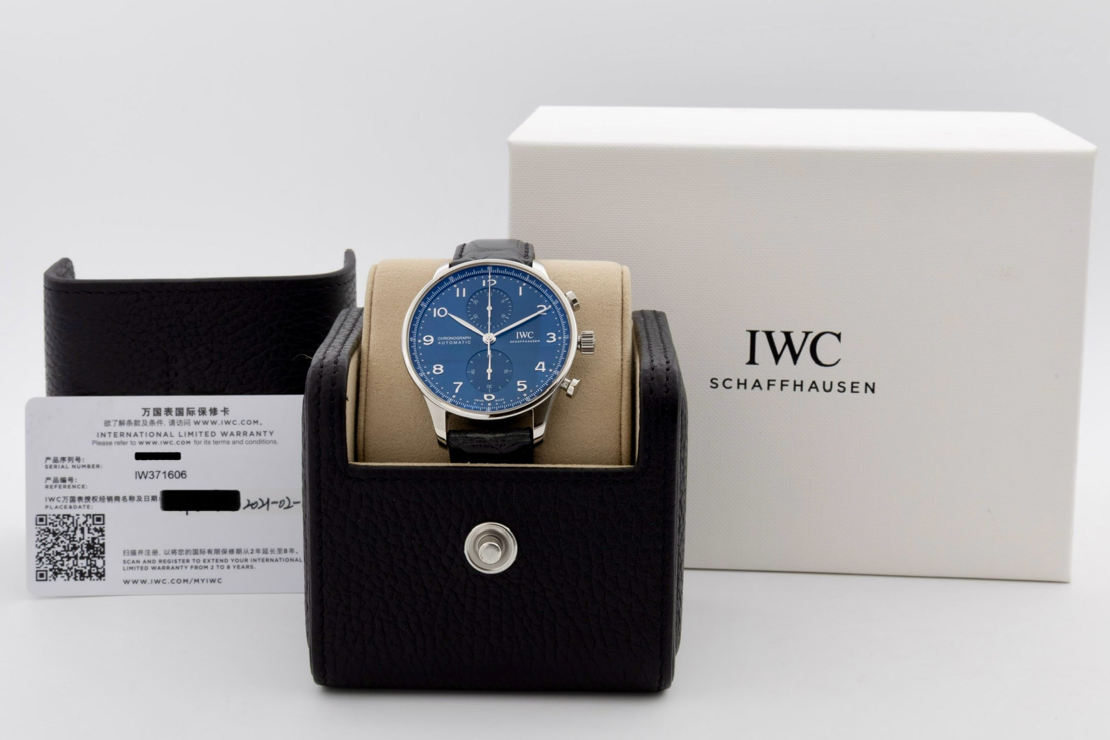 IWC Portugieser Chronograph quadrante Blu del 2021 New