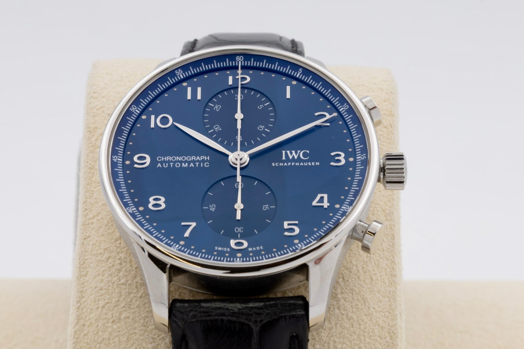 IWC Portugieser Chronograph quadrante Blu del 2021 New